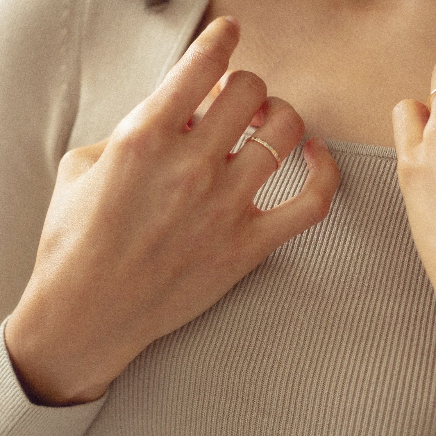 Diamanten Twisted Fair Band | 585 Gold