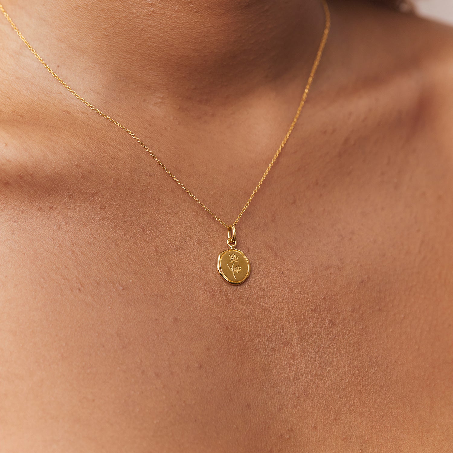 Floral Seal Kette | 585 Gold