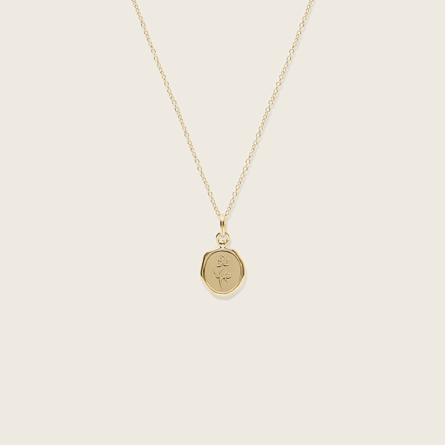 Floral Seal Kette | 585 Gold