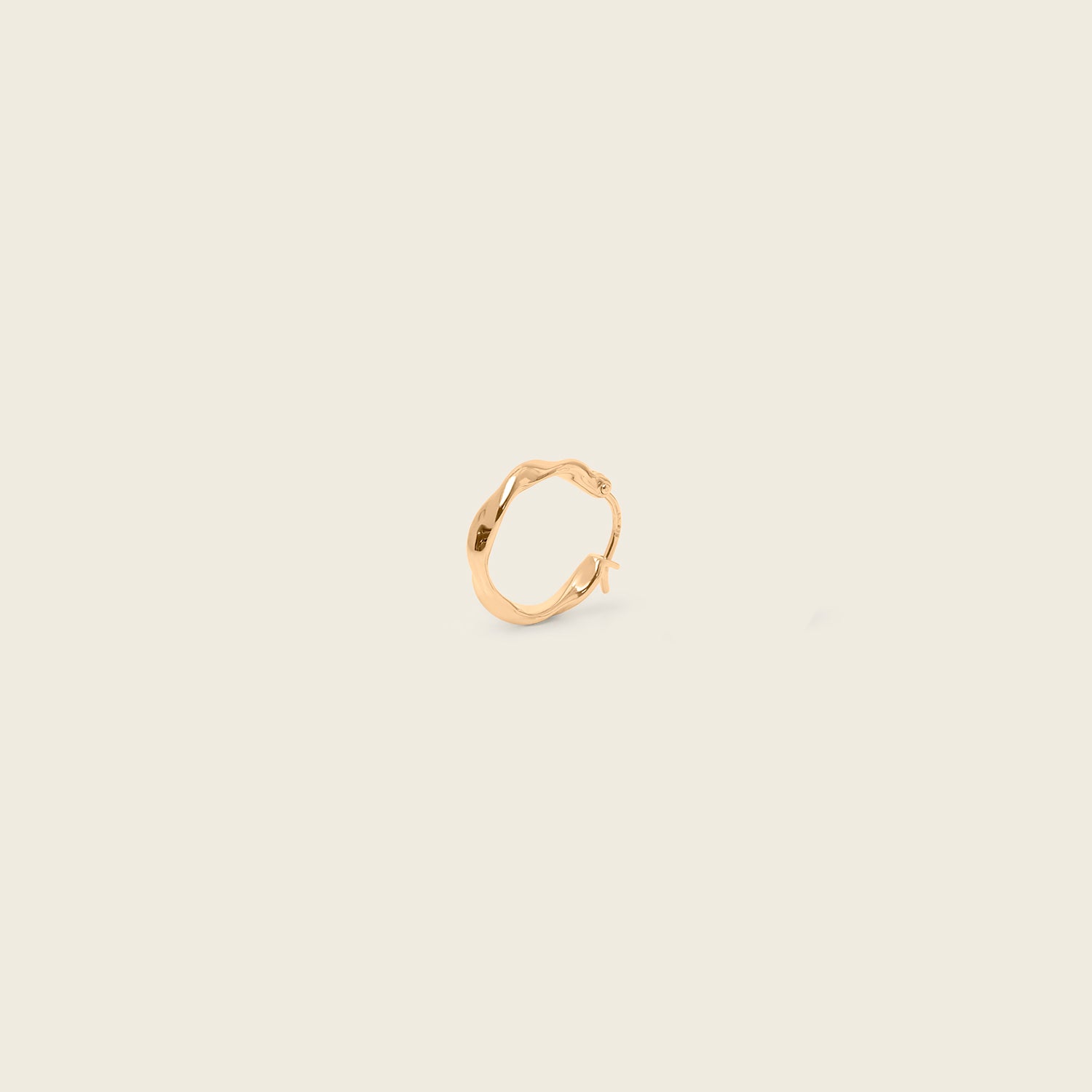Flux Mini Creolen Ohrringe - Single | 585 Gold