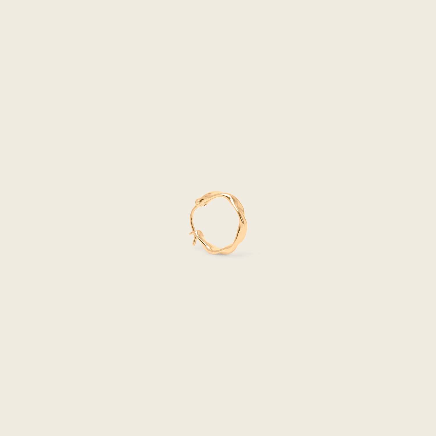 Flux Mini Creolen Ohrringe - Single | 585 Gold