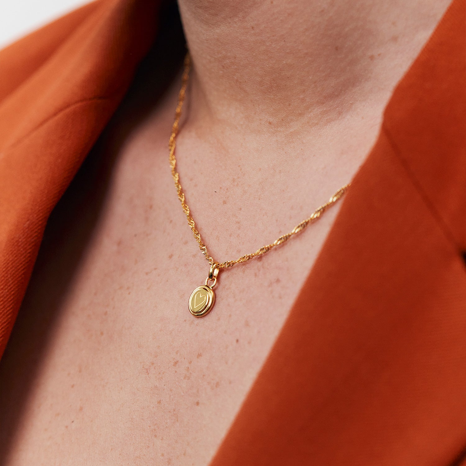 Heart Emblem Kette | 585 Gold