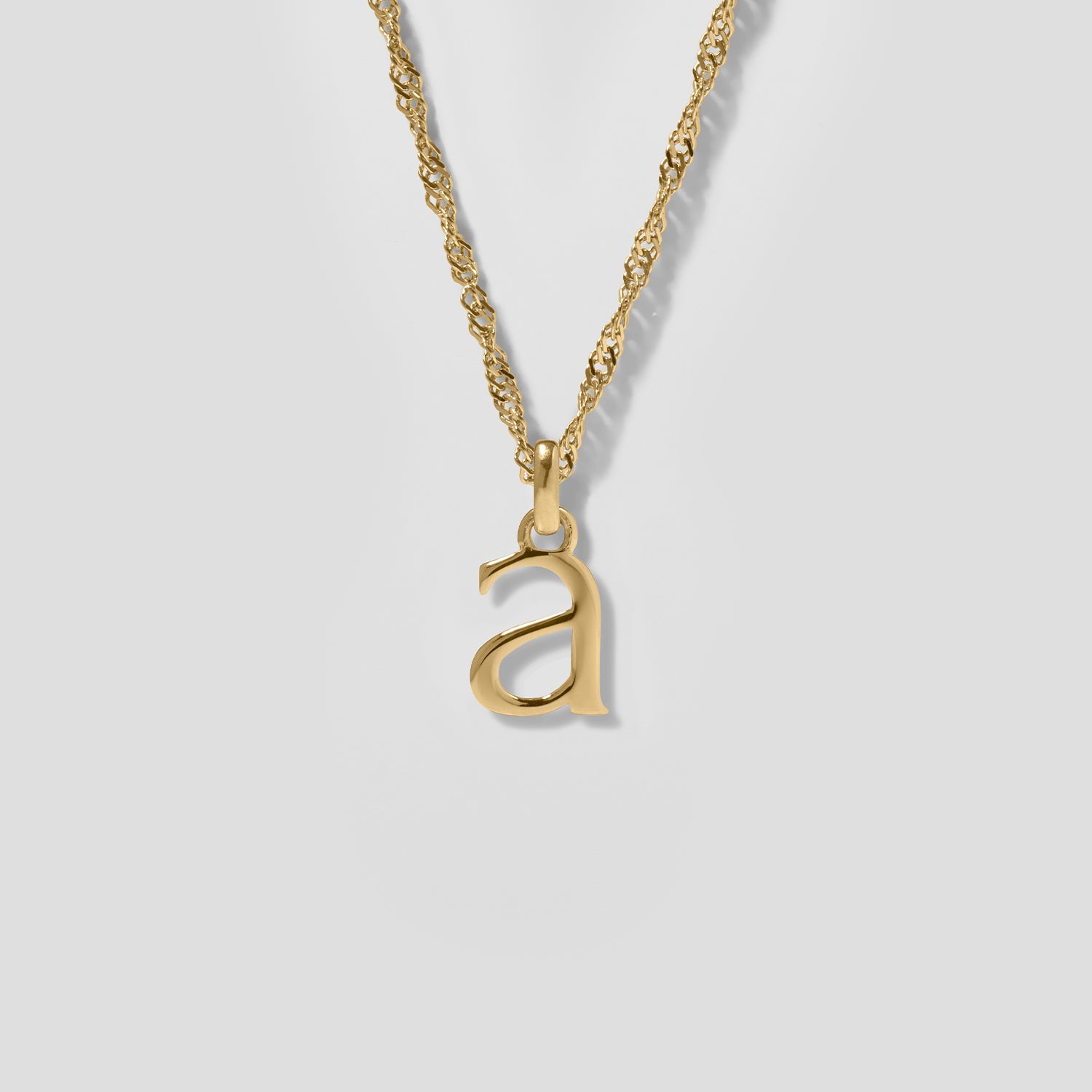 Initial mit Singapore Kette | 585 Gold