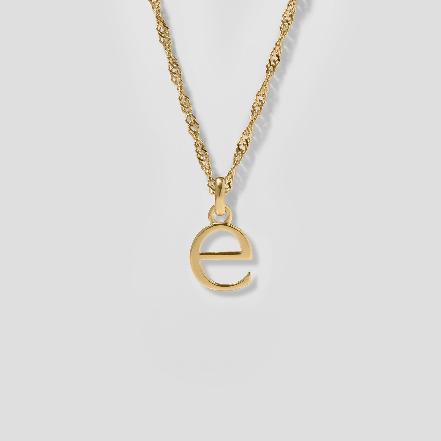 Initial mit Singapore Kette | 585 Gold