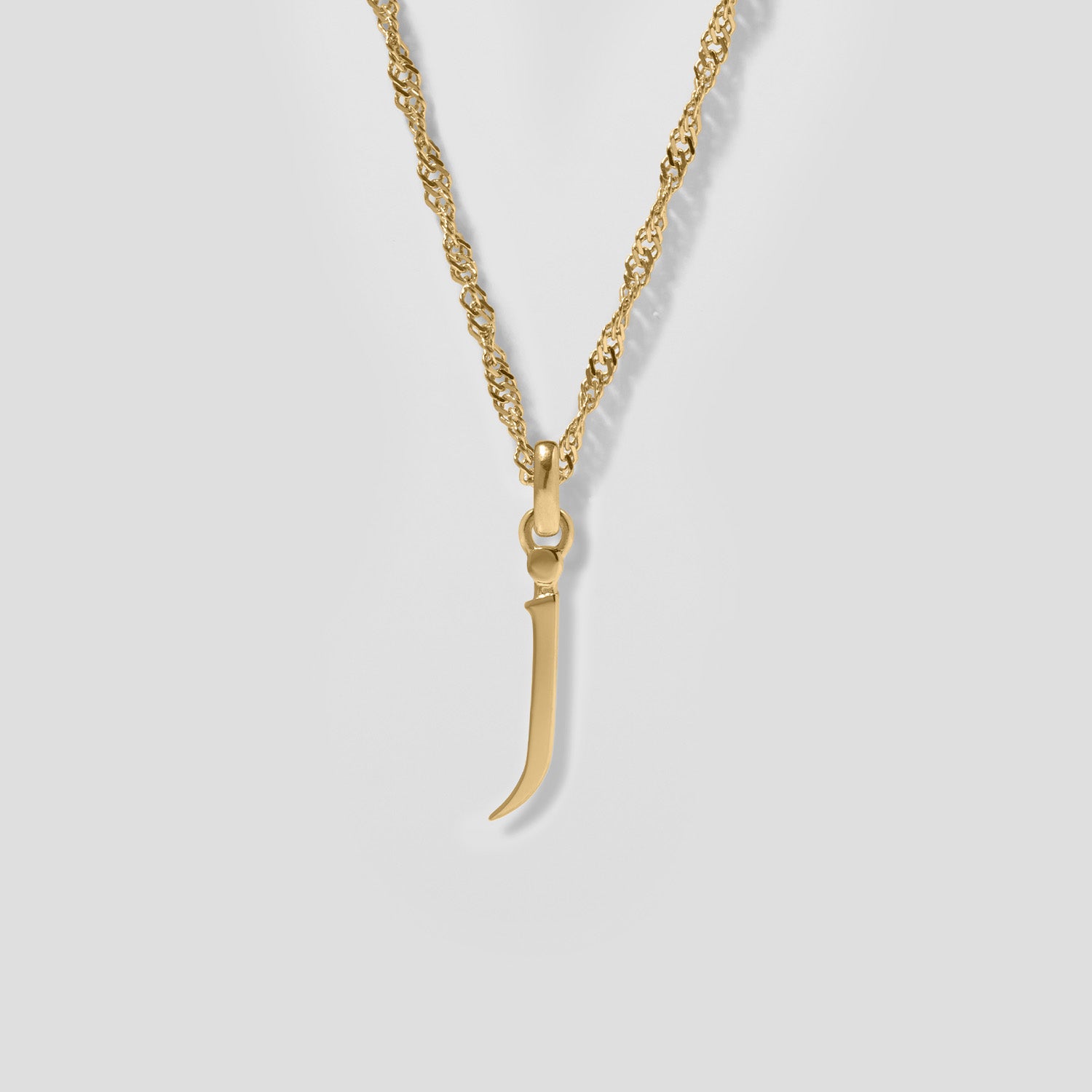 Initial mit Singapore Kette | 585 Gold