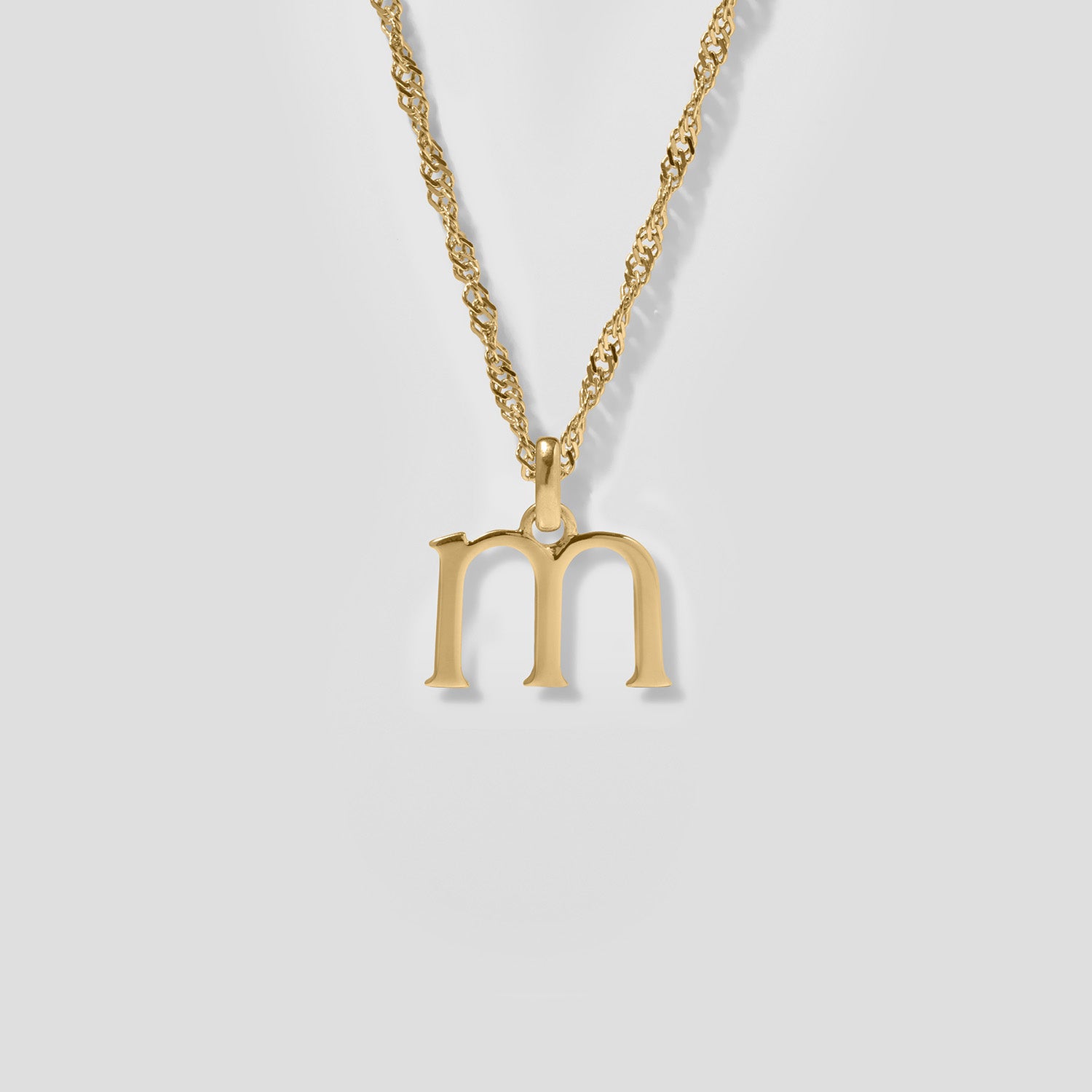 Initial mit Singapore Kette | 585 Gold