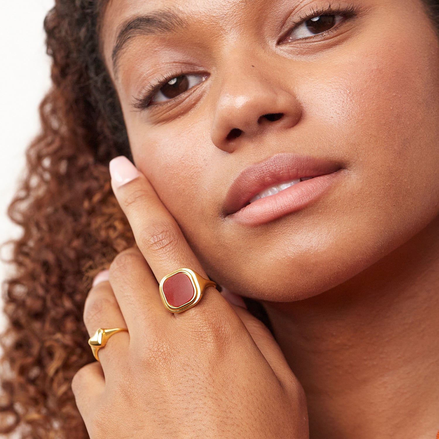 Manhattan Cocktail Ring Achat Rot