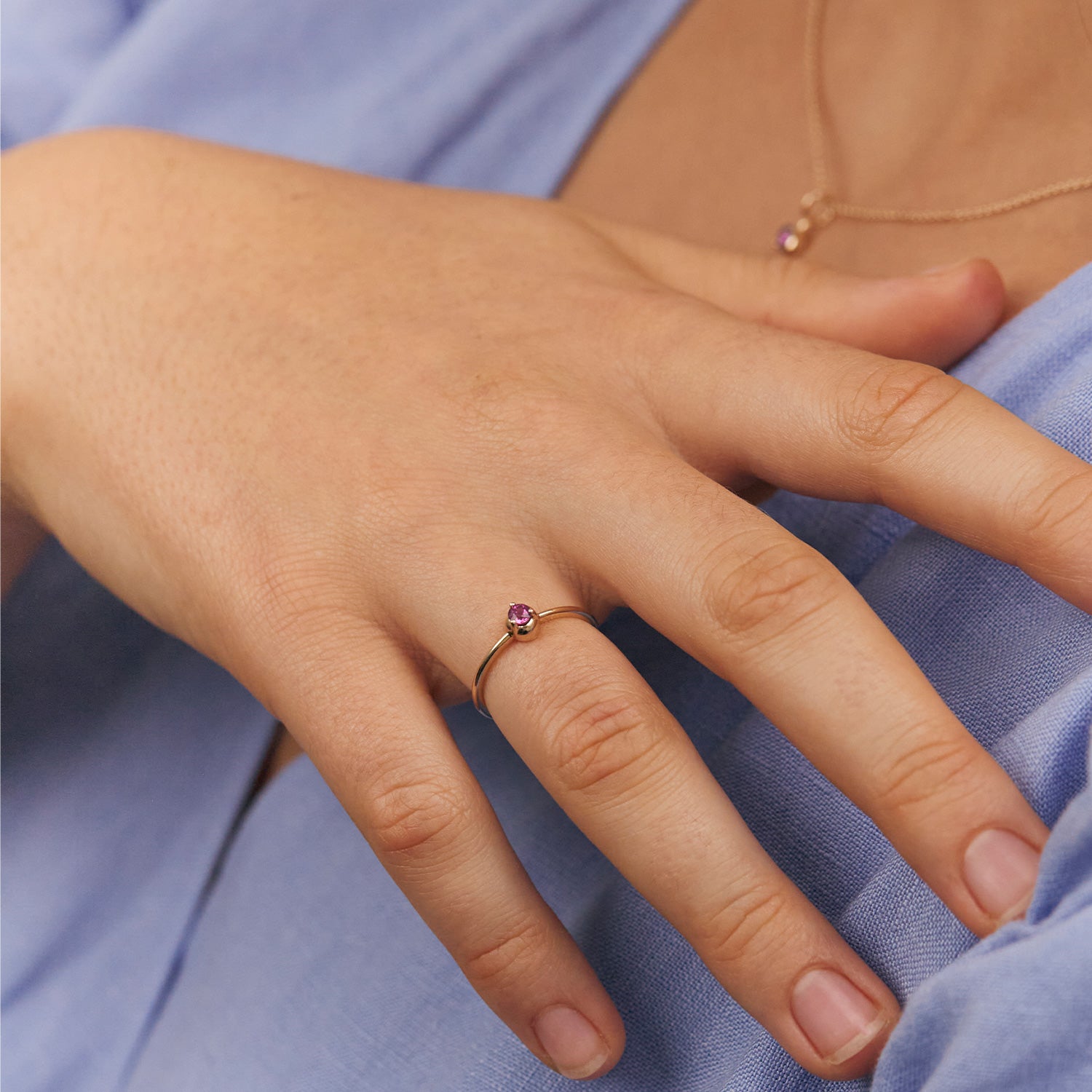 Mini Birthstone Ring | 585 Gold