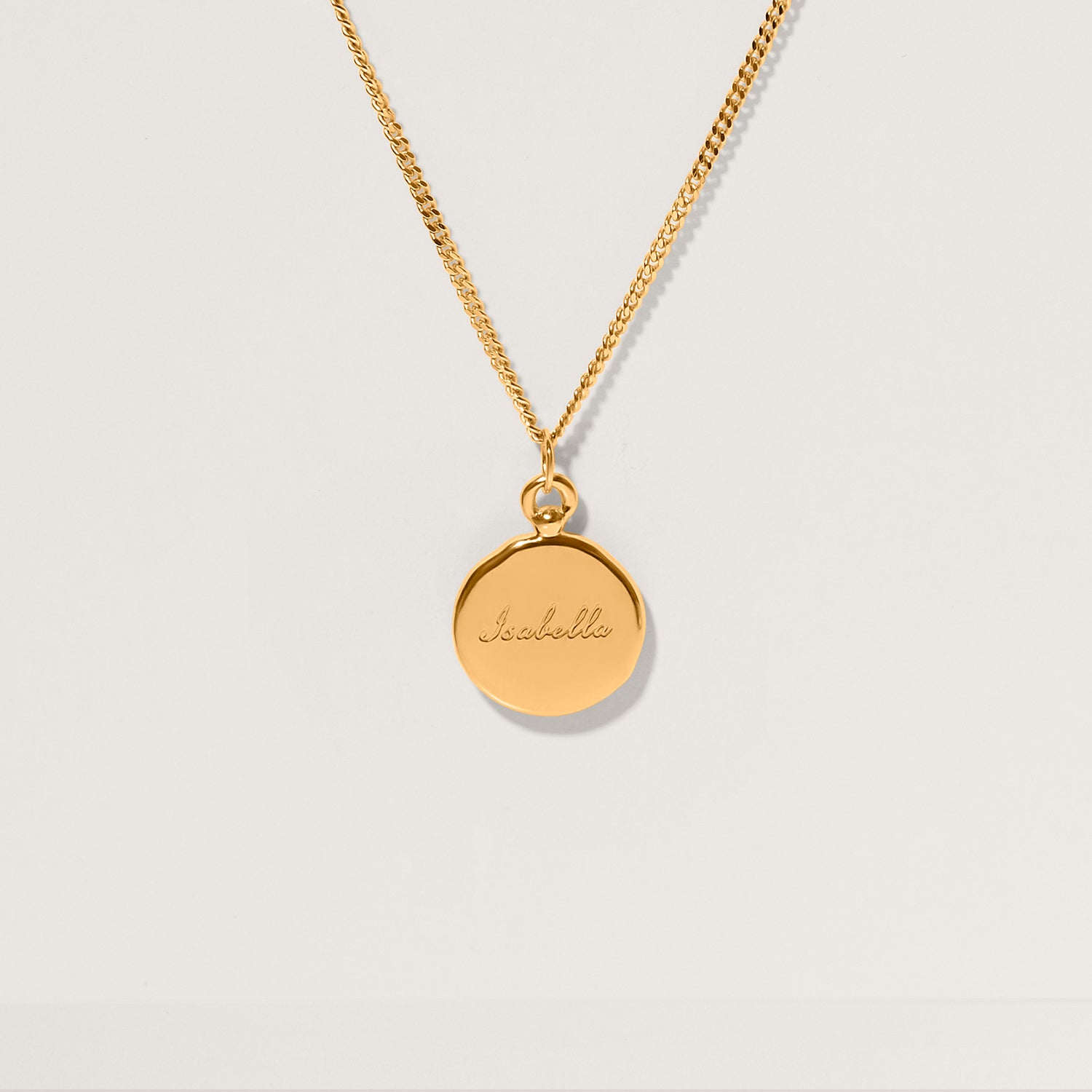 Engravable Fluid Medallion Kette - Hochglanz