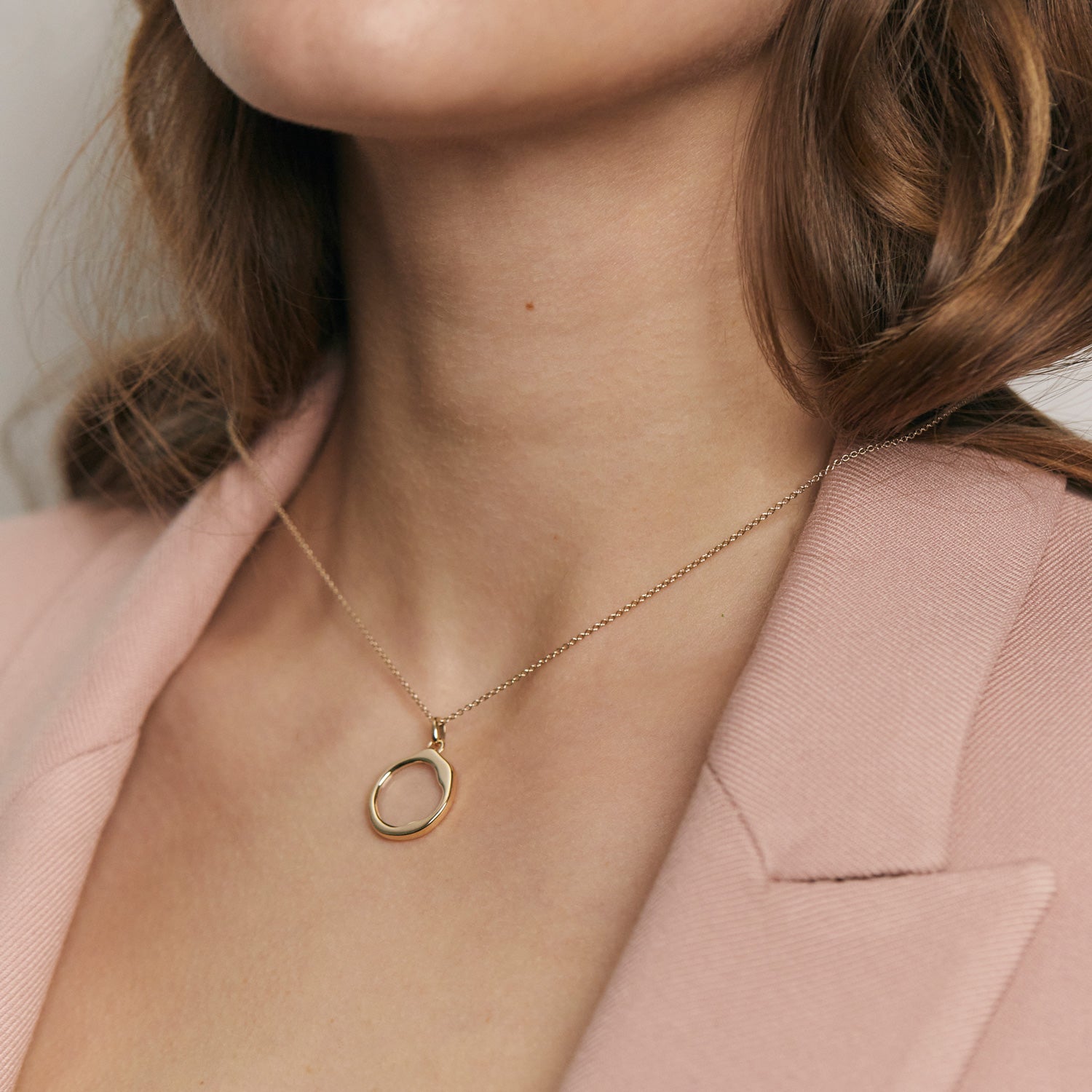 Quarz Organic Kette | 585 Gold