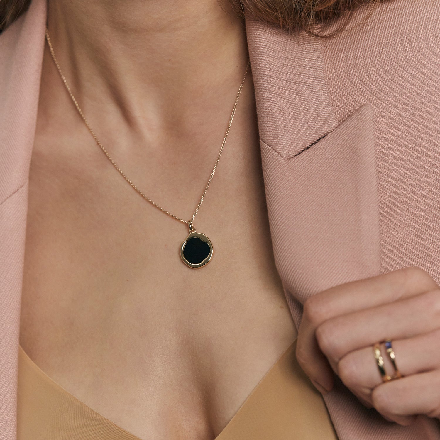 Onyx Organic Kette | 585 Gold