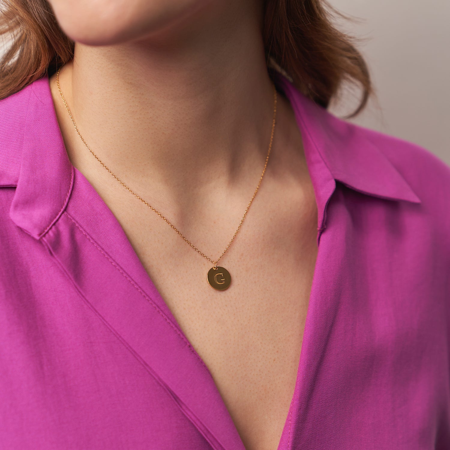 Engravable Plate Kette | 585 Gold