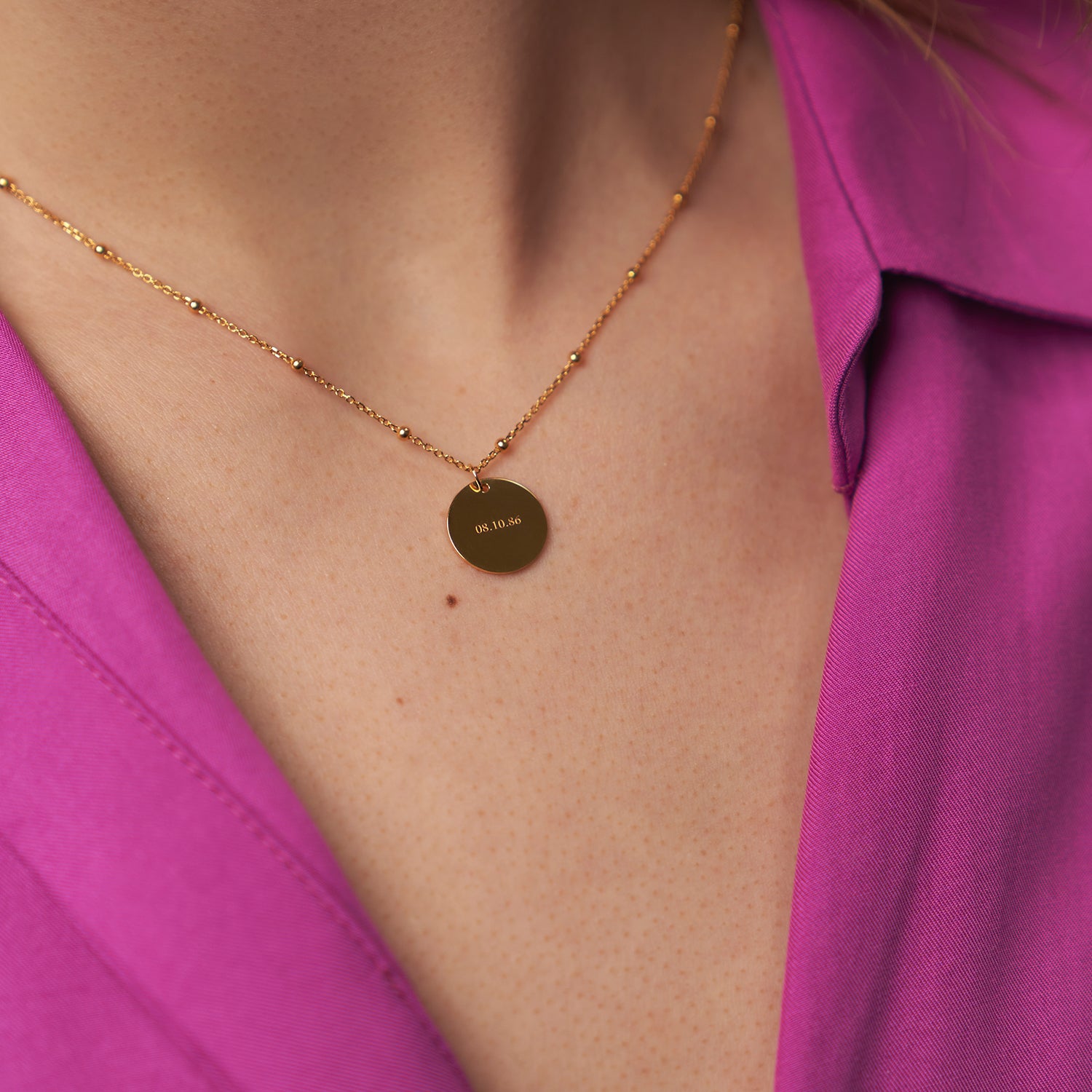 Engravable Plate Anhänger | 585 Gold