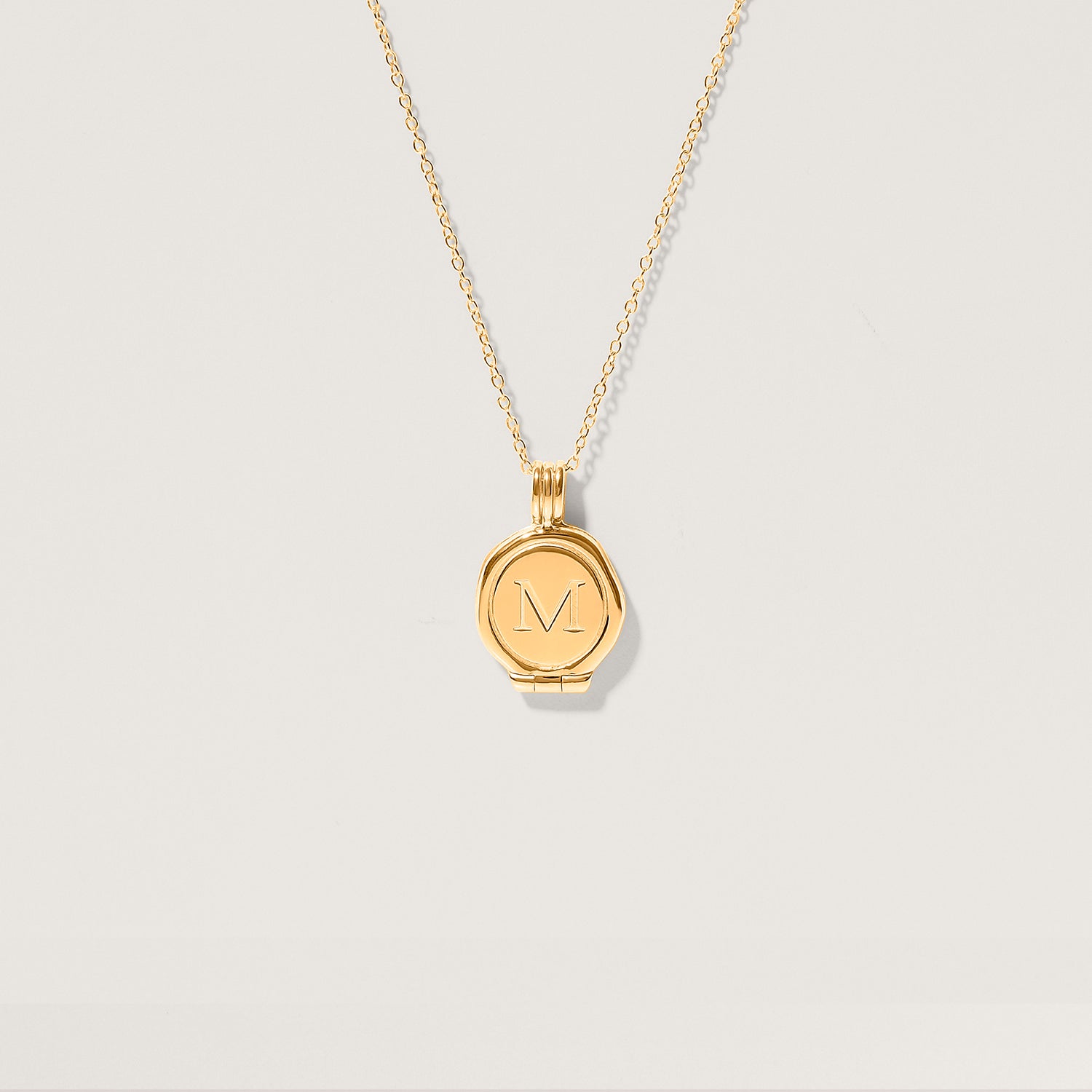 Engravable Seal Medaillon Kette