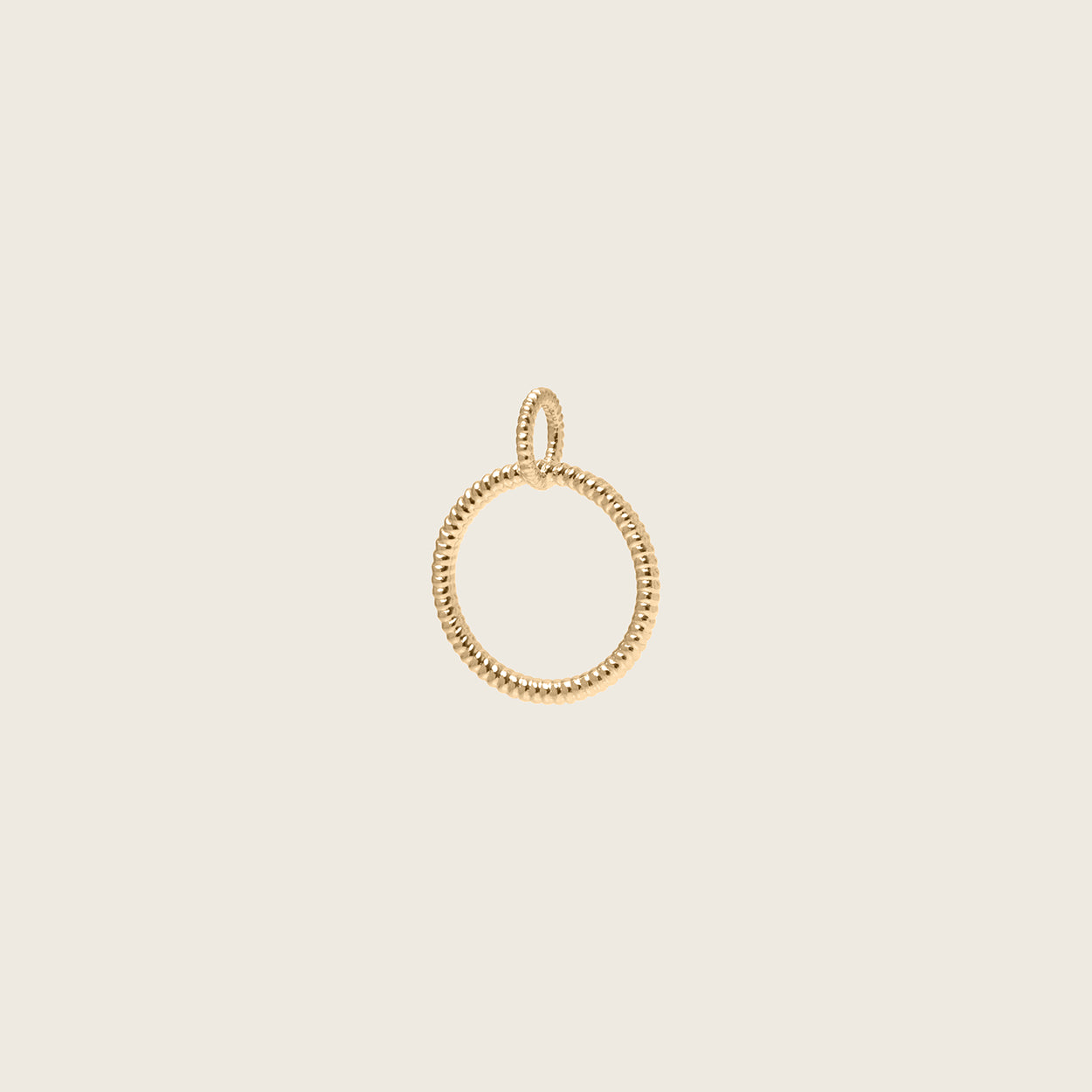 Snake Tail Circle Anhänger | 585 Gold