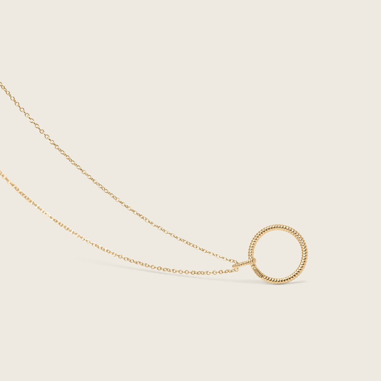 Snake Tail Circle Kette 14k Massivgold