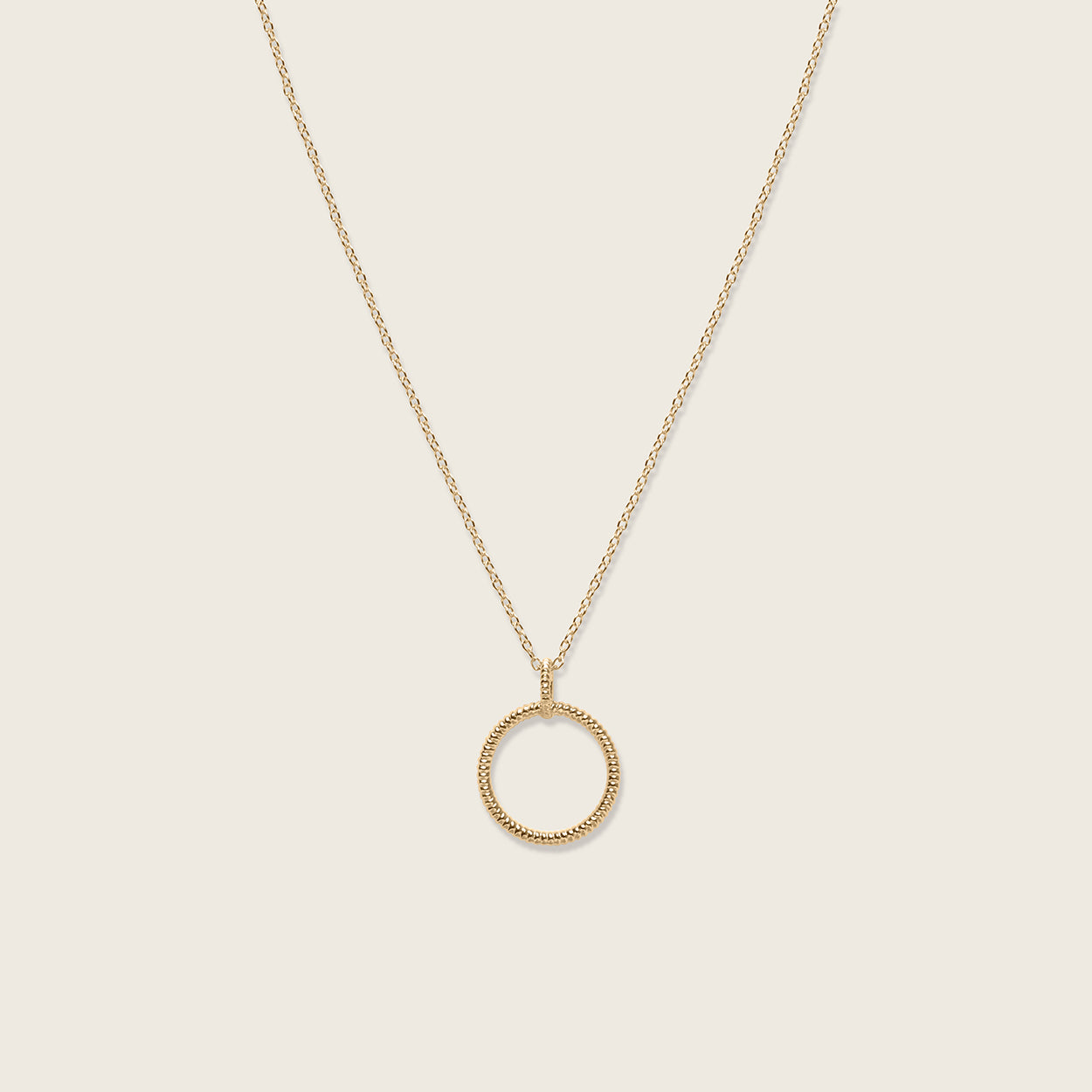 Snake Tail Circle Kette 14k Massivgold