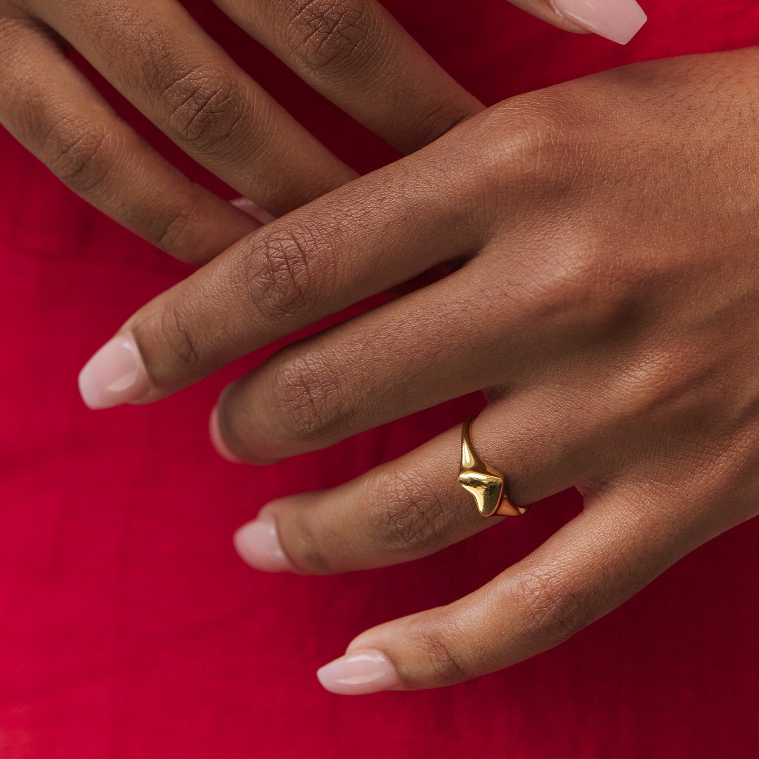 Soft Heart Siegelring | 585 Gold