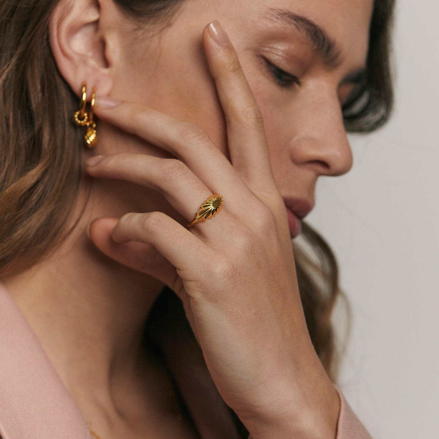 Solar Bombé Ring | 585 Gold