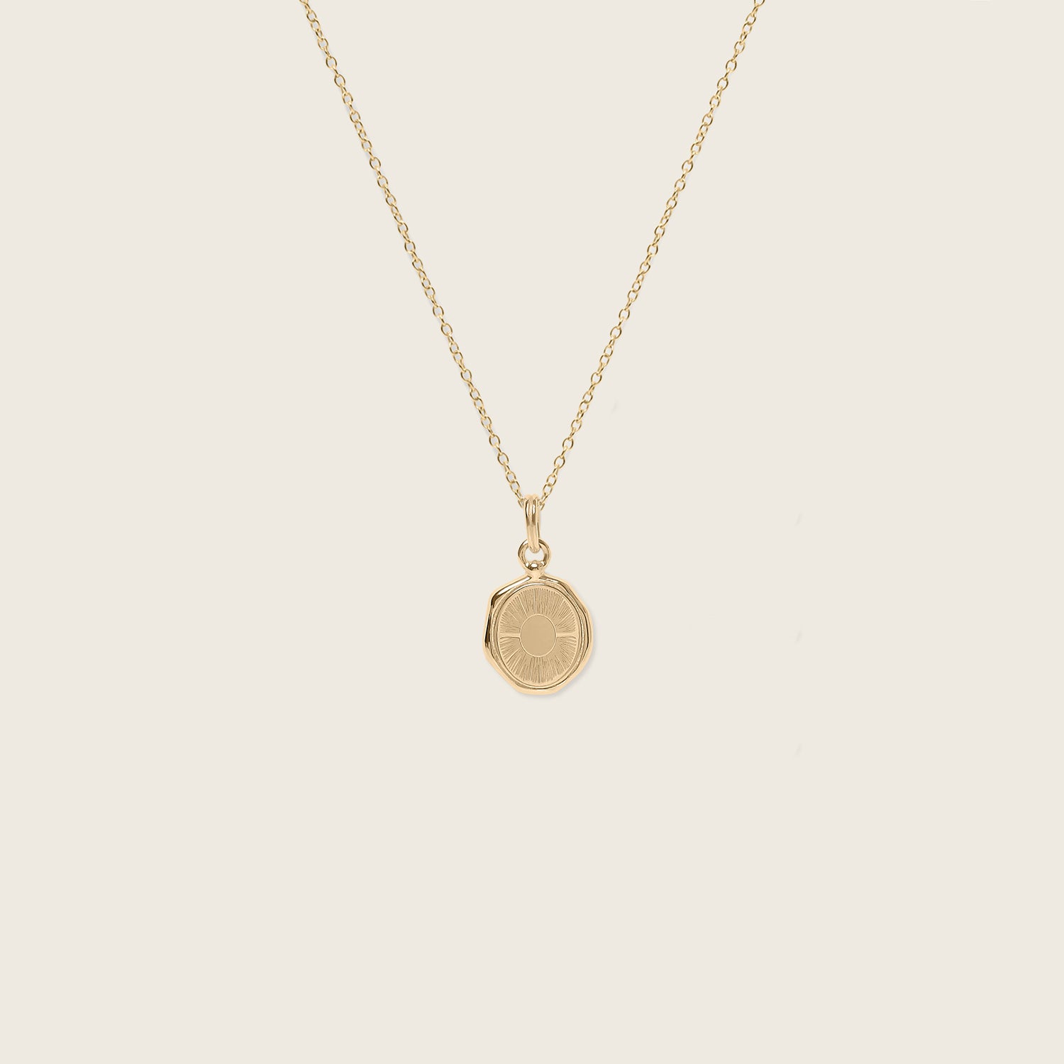 Sun Seal Kette 14k Massivgold