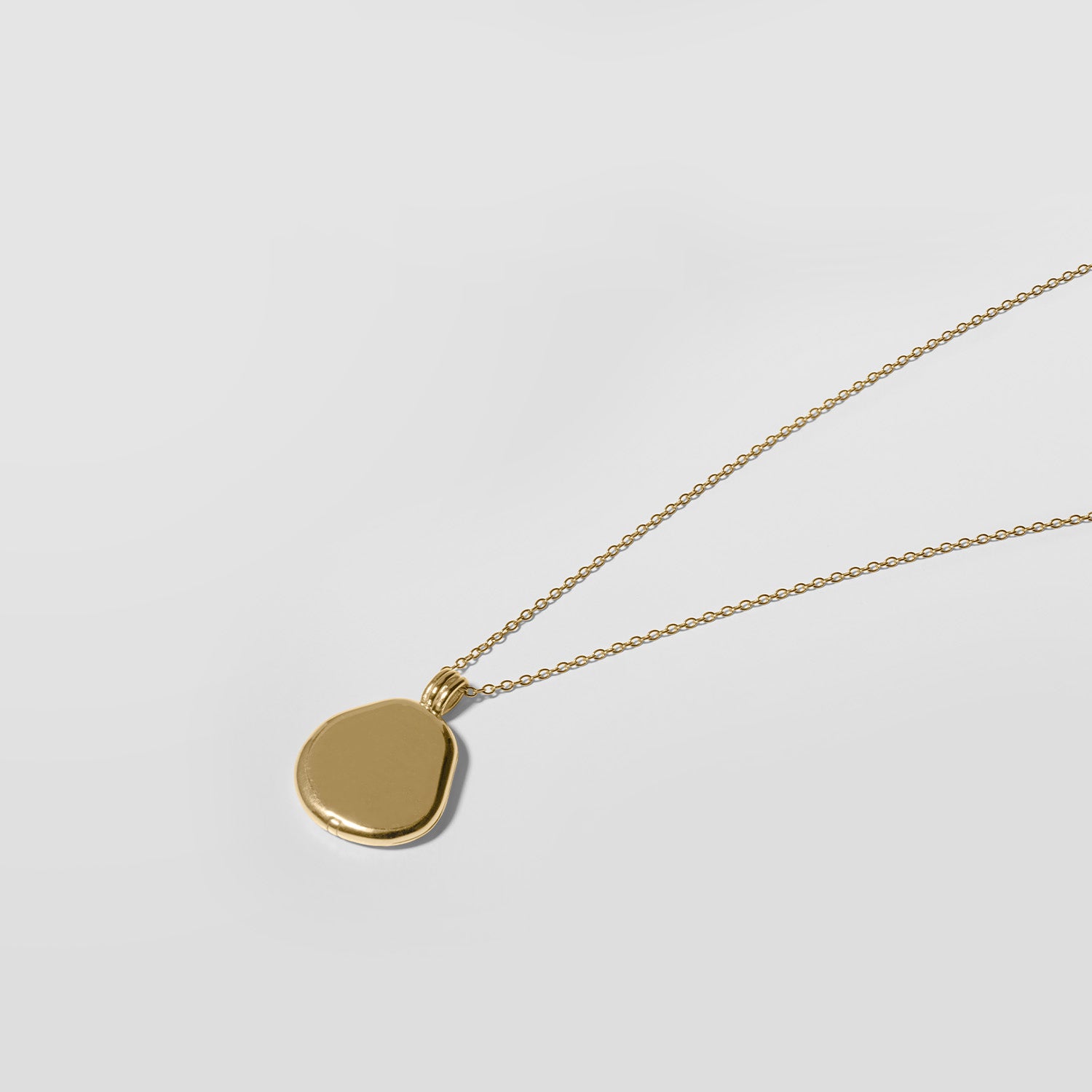 Organic Liquid Medaillon Kette | 585 Gold