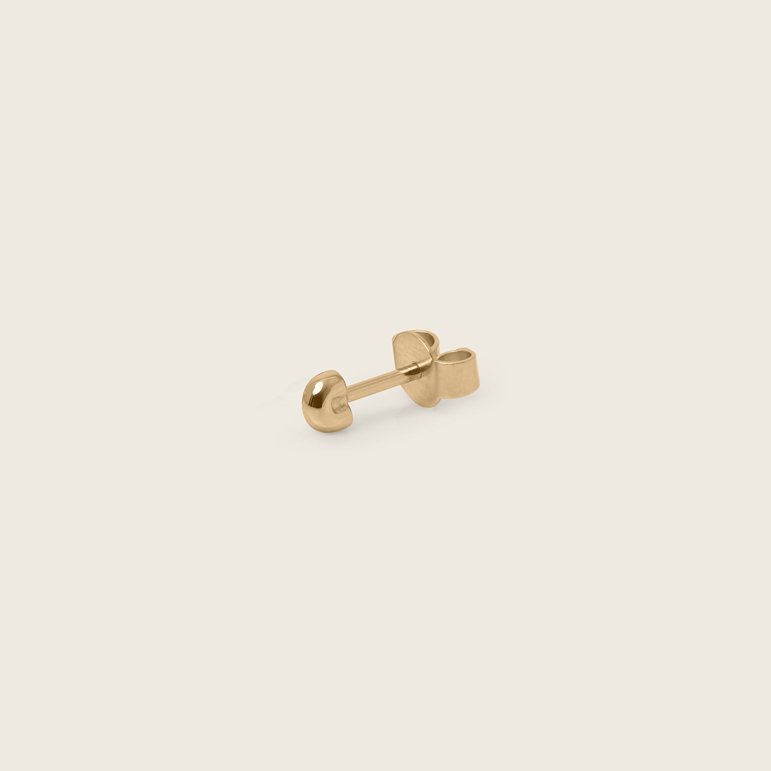 Tube Ohrstecker 14k Massivgold - Single