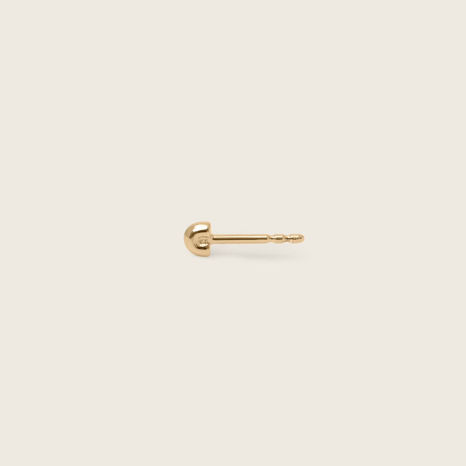 Tube Ohrstecker 14k Massivgold - Single