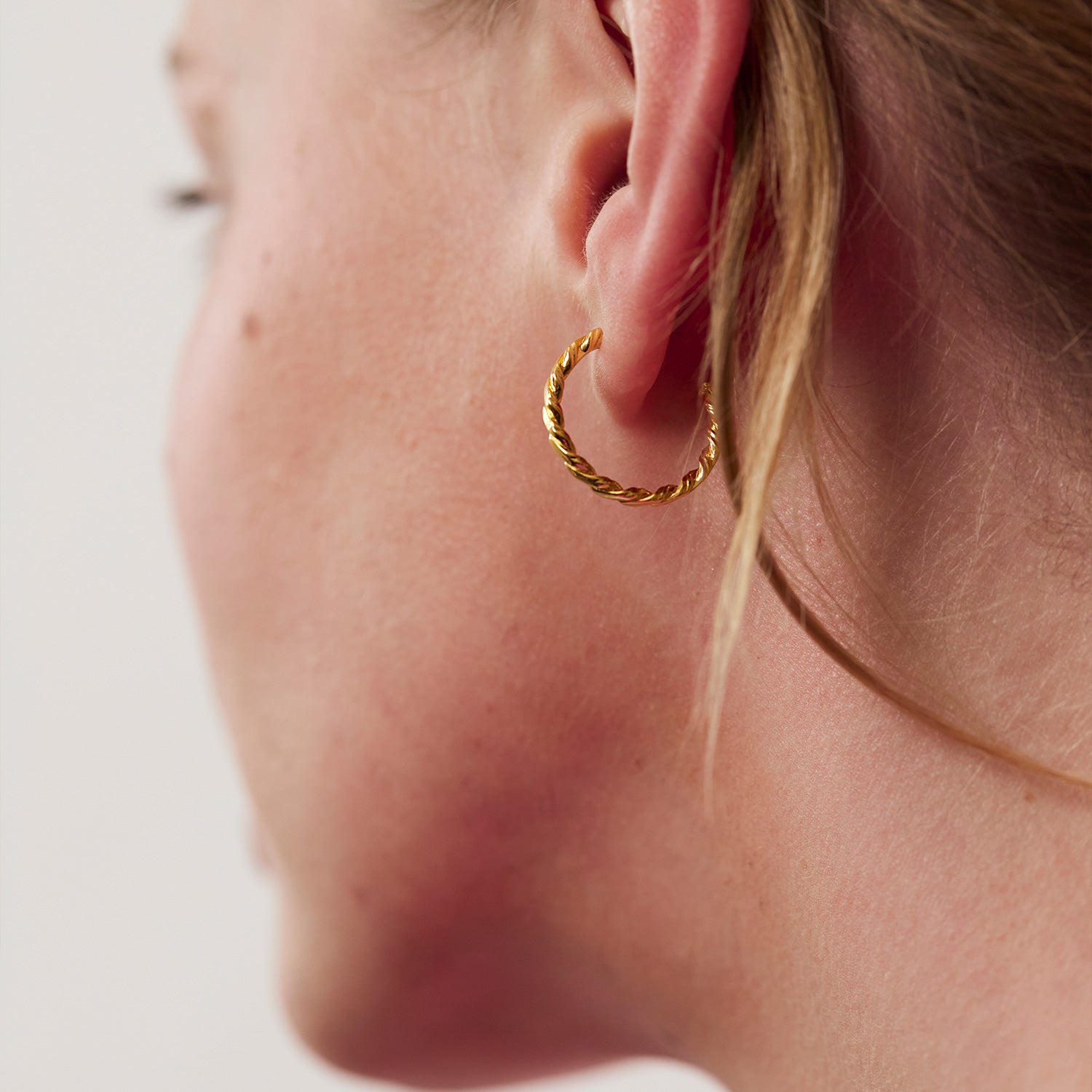 Twisted Creolen Ohrringe | 585 Gold