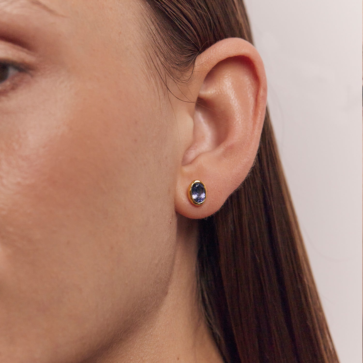 Iolith Violet Fizz Ohrstecker Ohrringe | 585 Gold