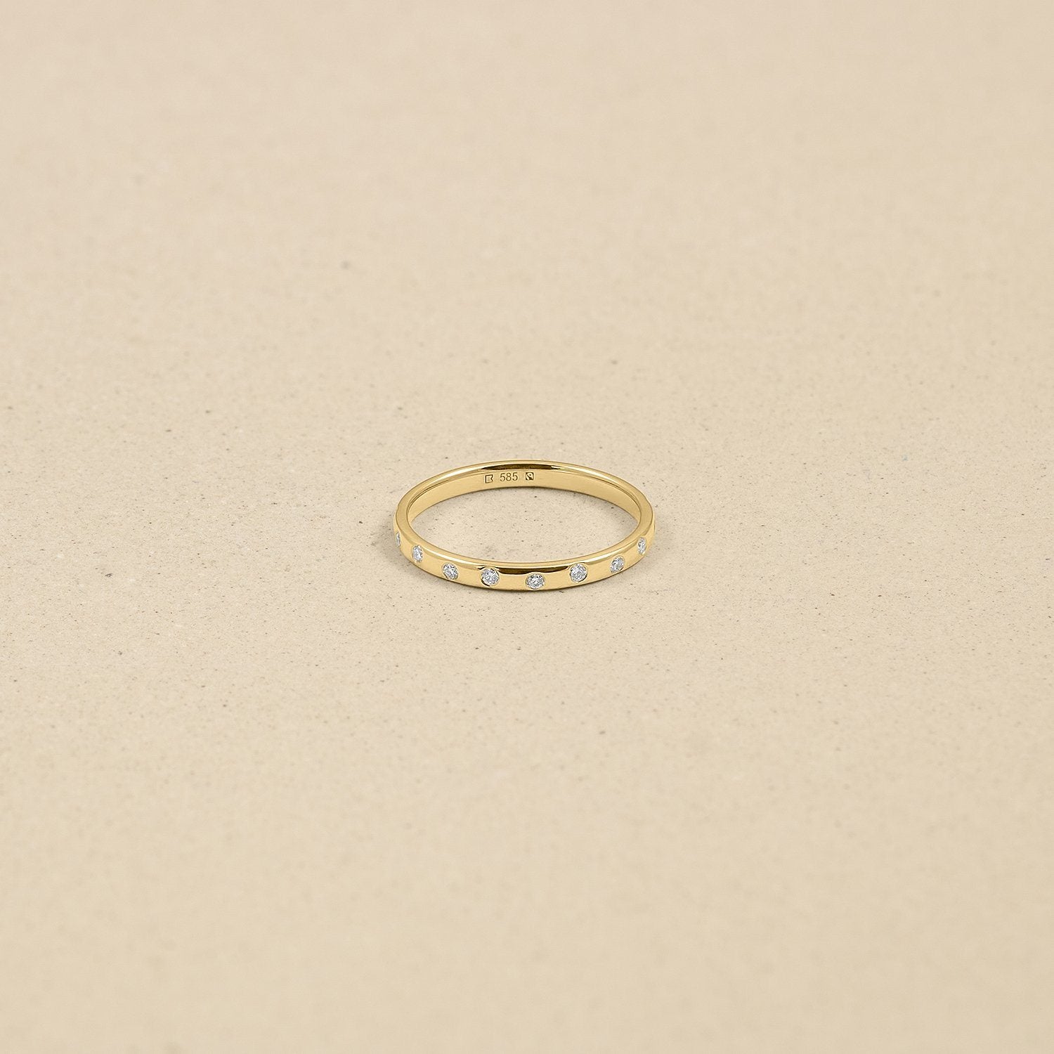 Twisted Diamonds Fair Band Jewelry Stilnest 46 (14.6 mm) 14ct Fair Trade Gold