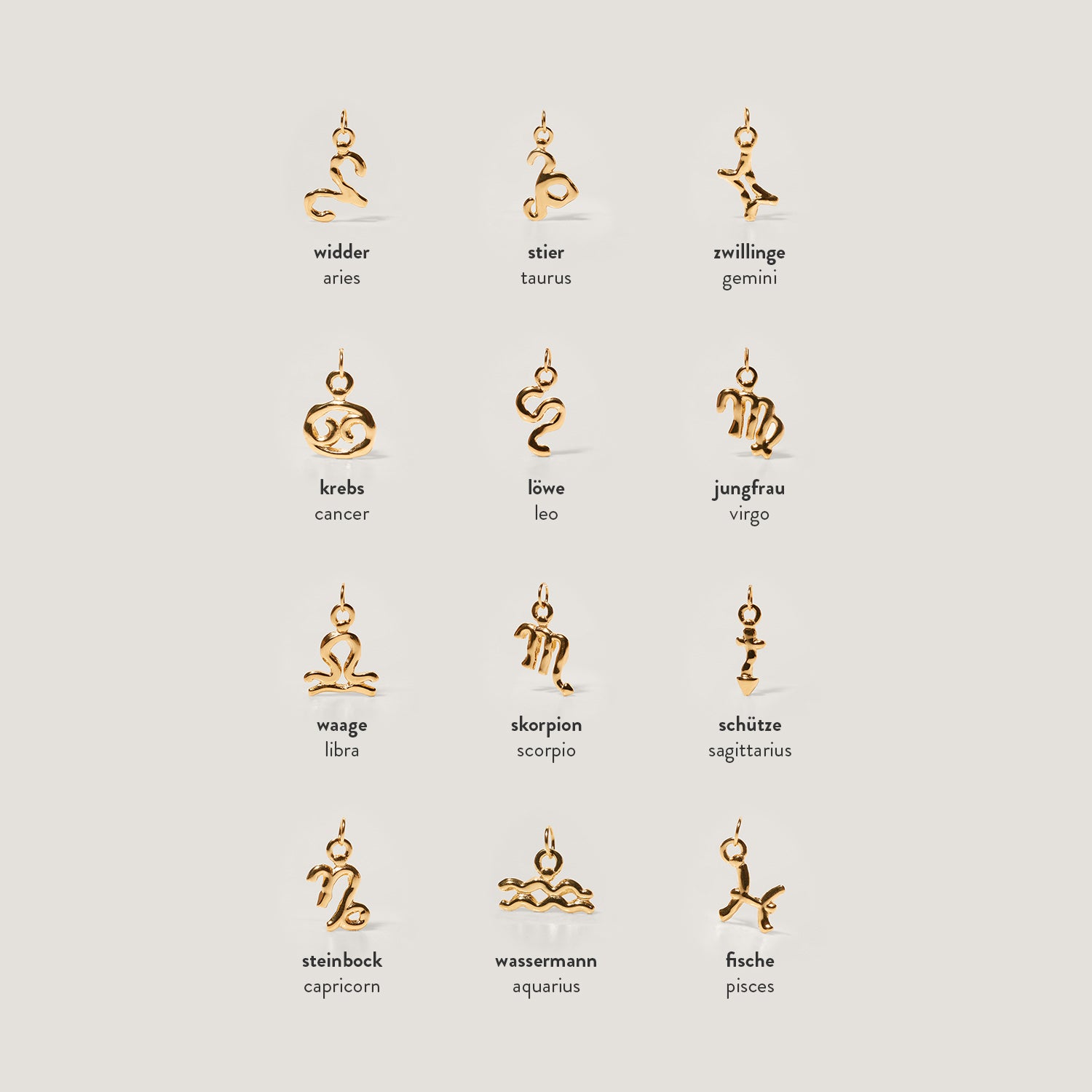 Zodiac Charm Kette
