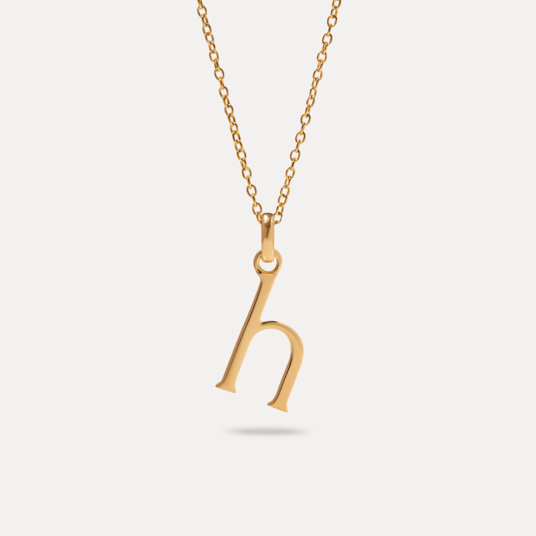 Initial mit Ankerkette 24k Gold Vermeil