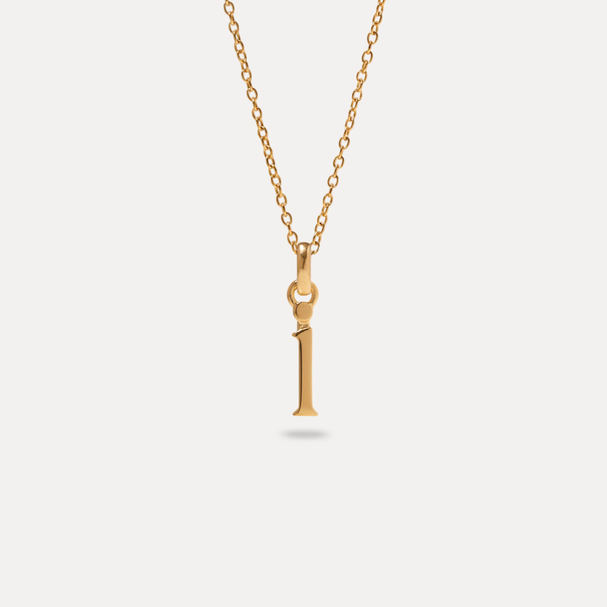Initial mit Ankerkette 24k Gold Vermeil
