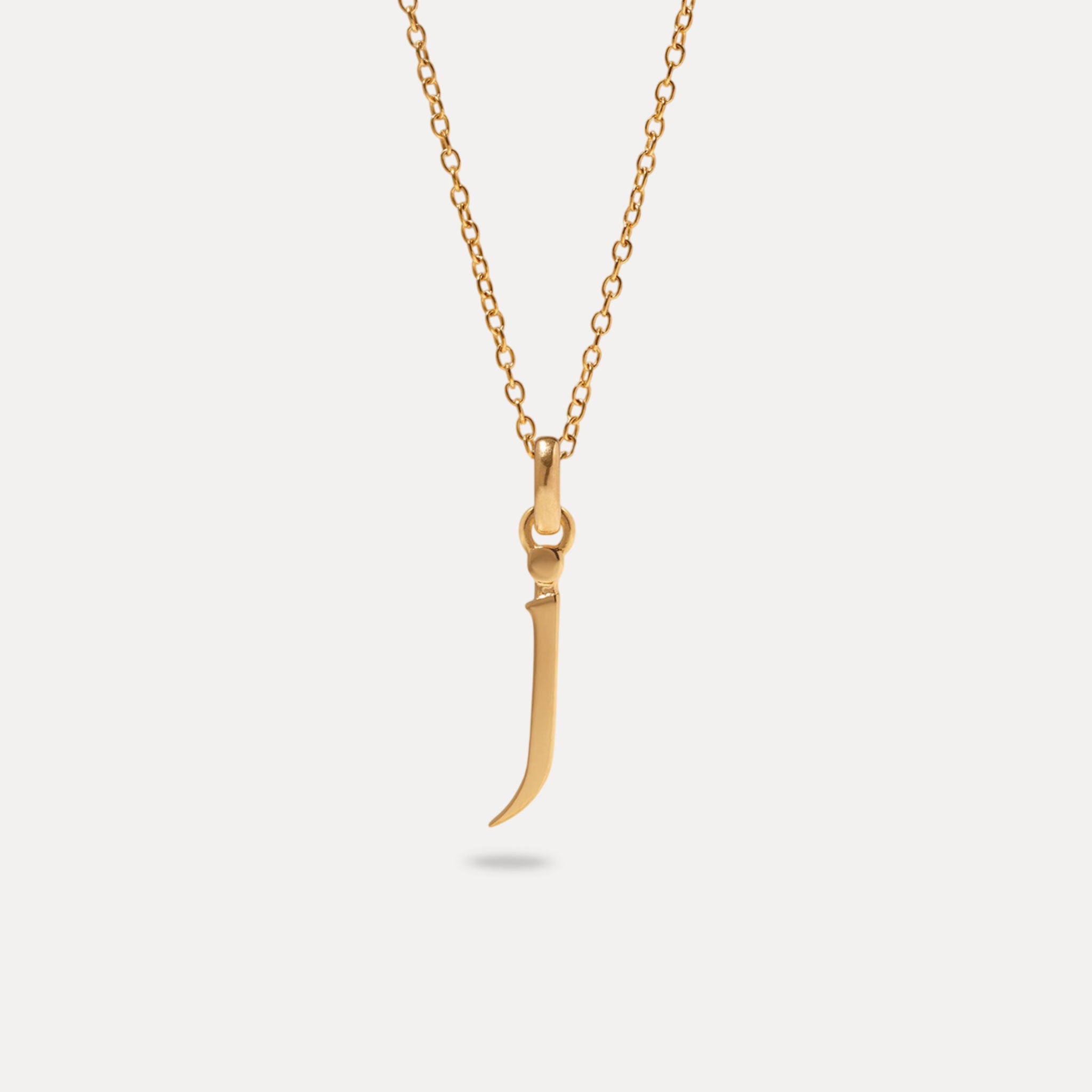 Initial mit Ankerkette 24k Gold Vermeil