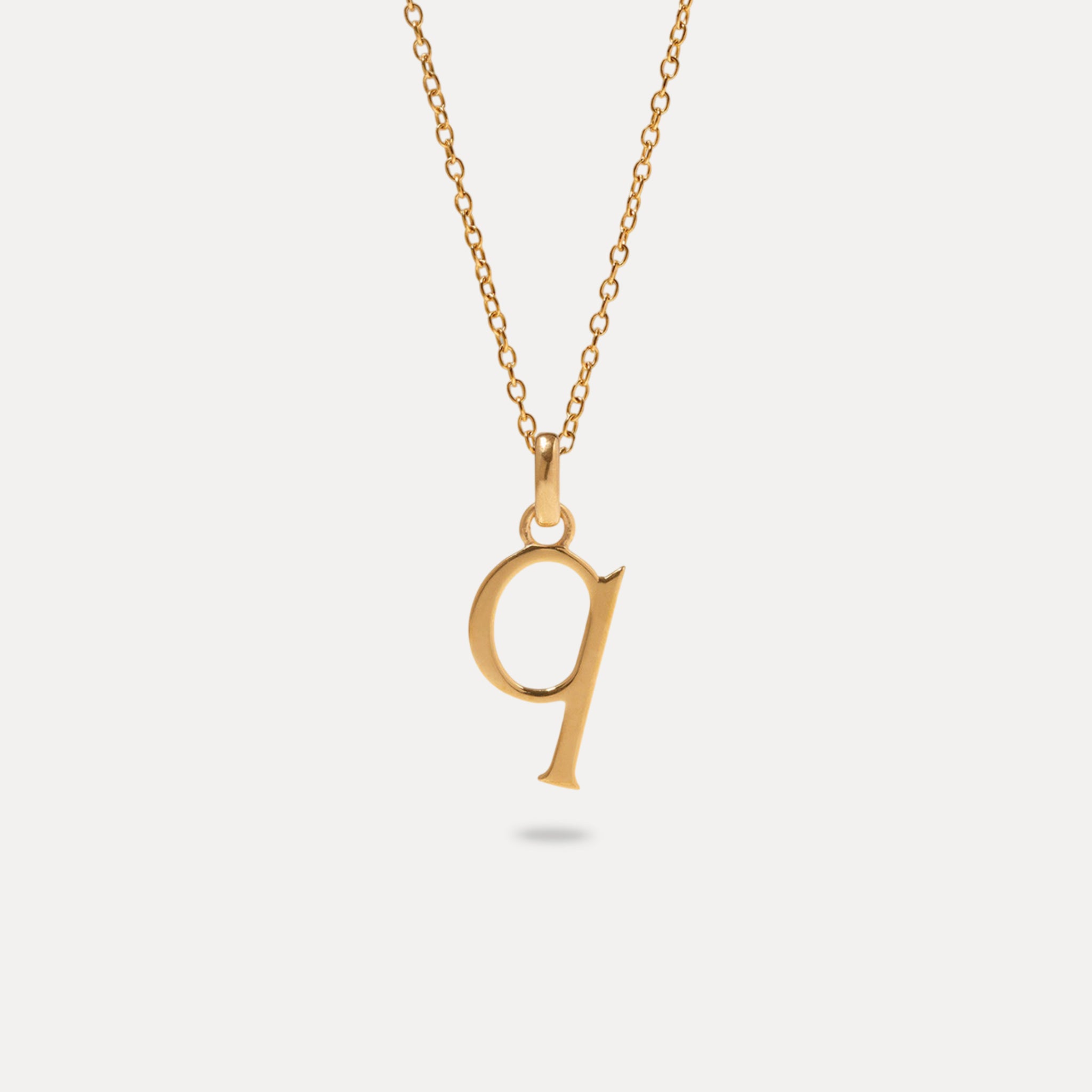 Initial mit Ankerkette 24k Gold Vermeil