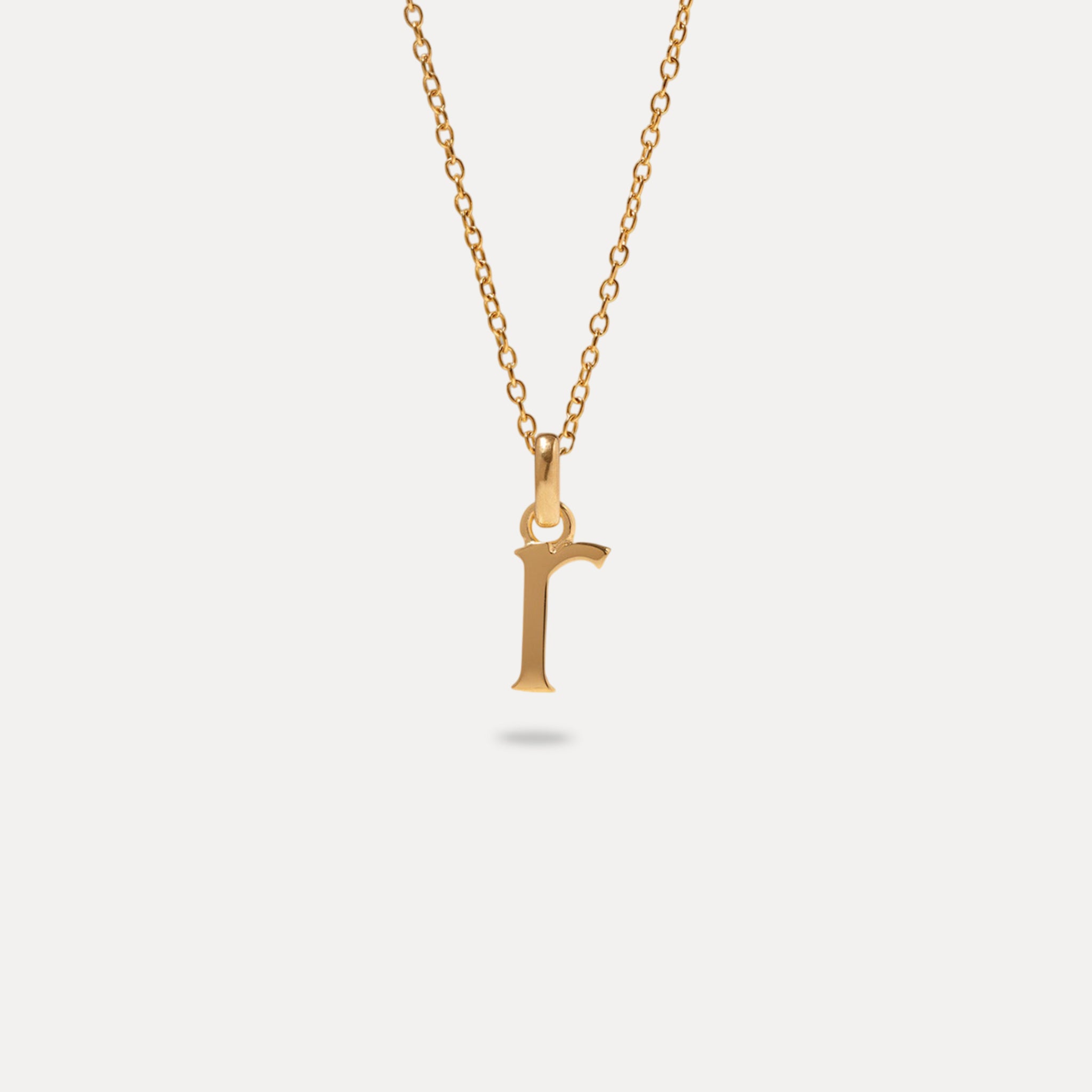 Initial mit Ankerkette 24k Gold Vermeil