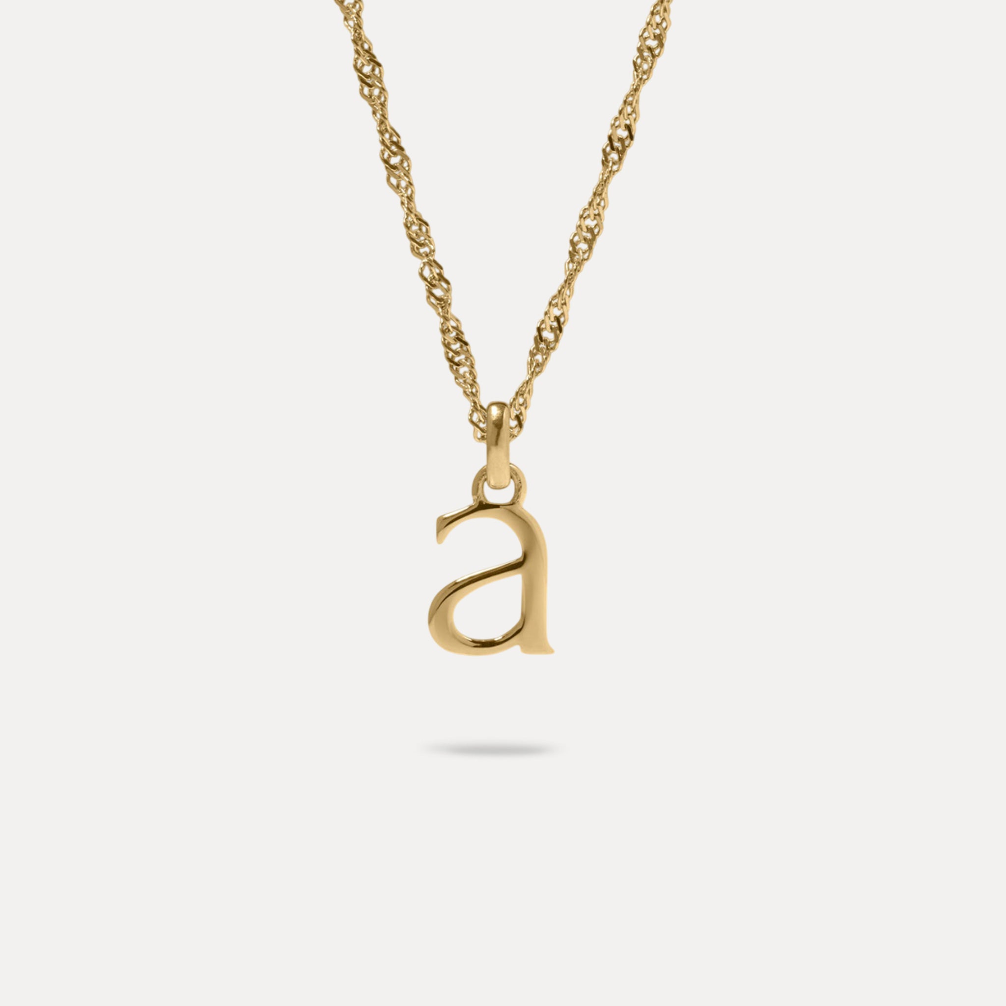 Initial mit Singapore Kette | 585 Gold