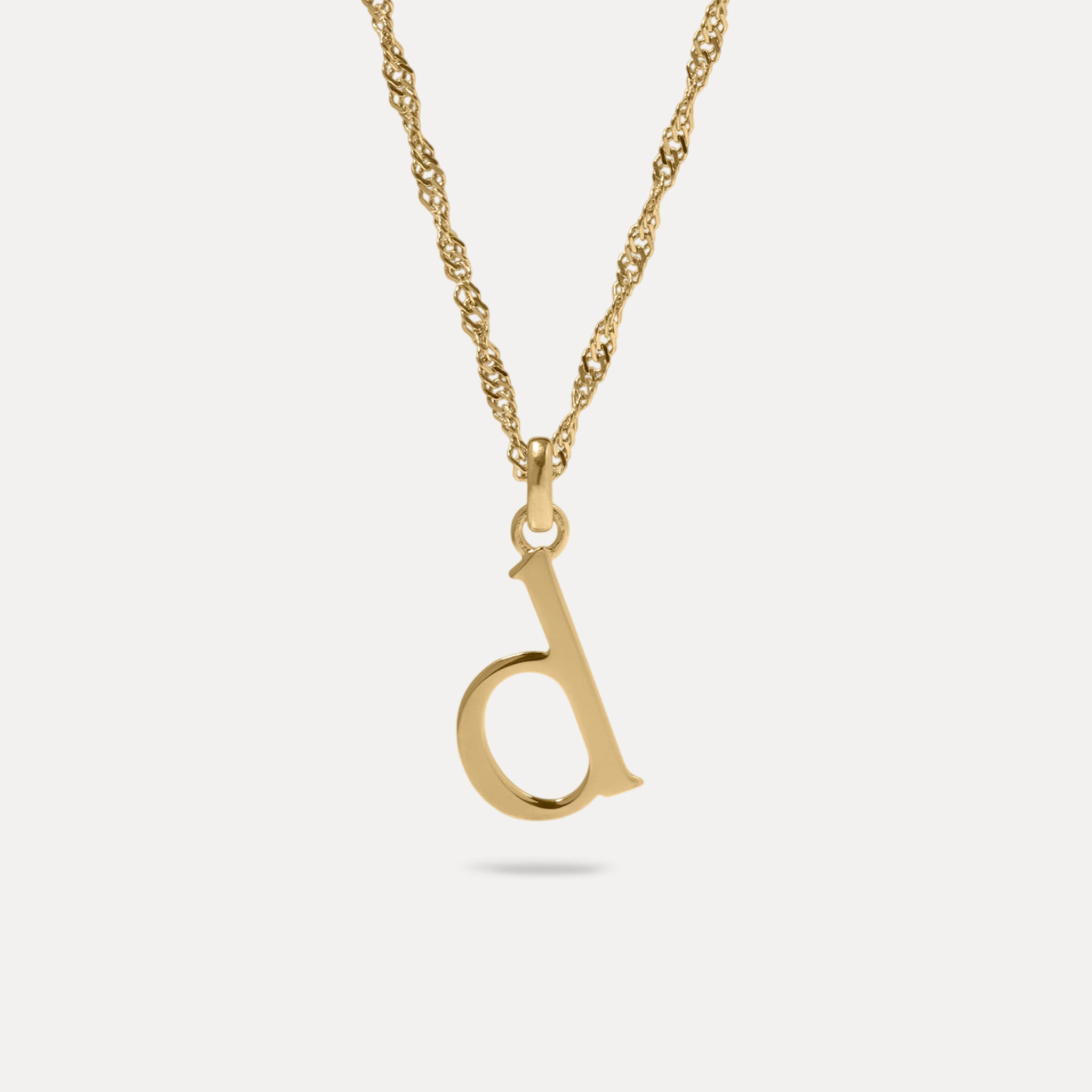Initial mit Singapore Kette | 585 Gold
