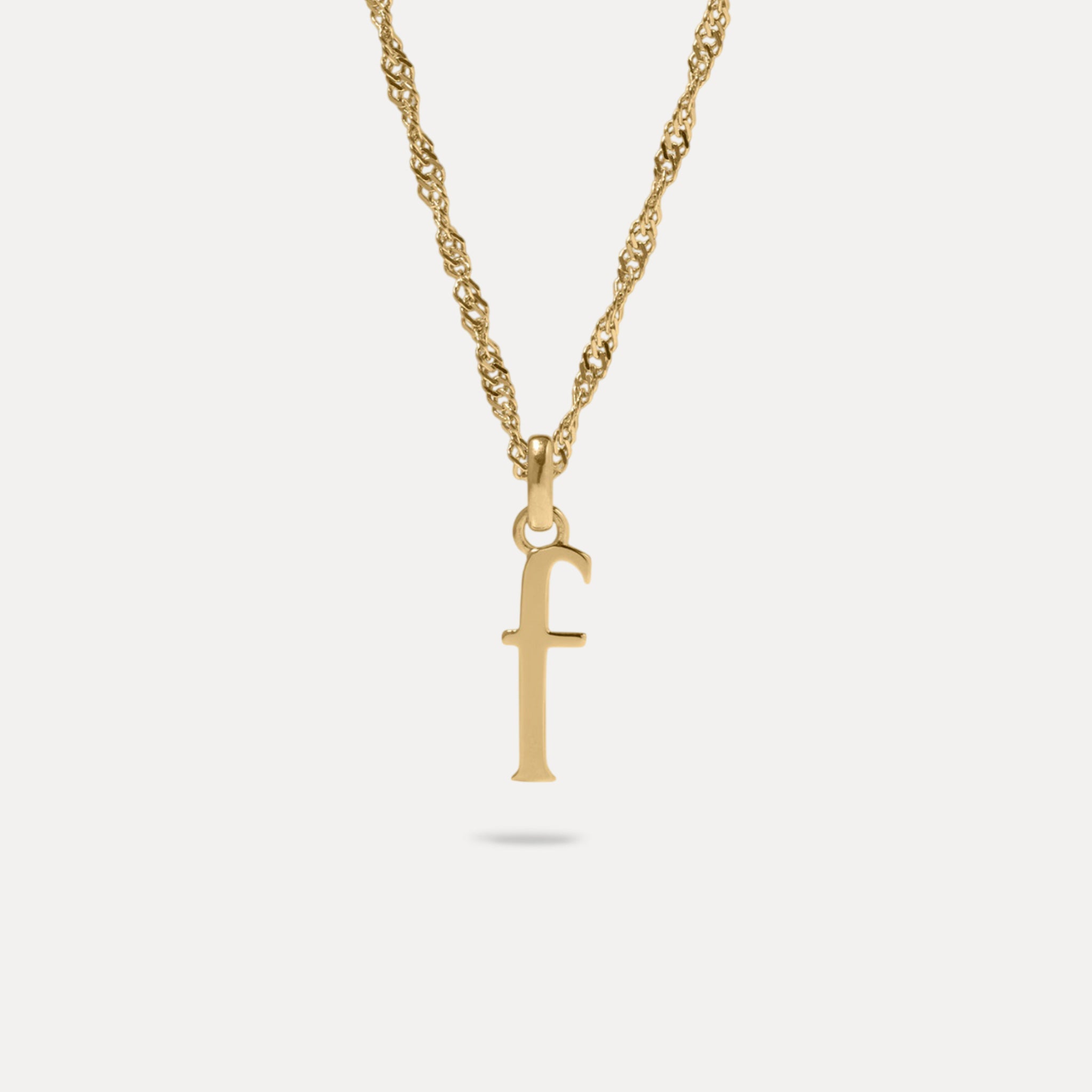 Initial mit Singapore Kette | 585 Gold