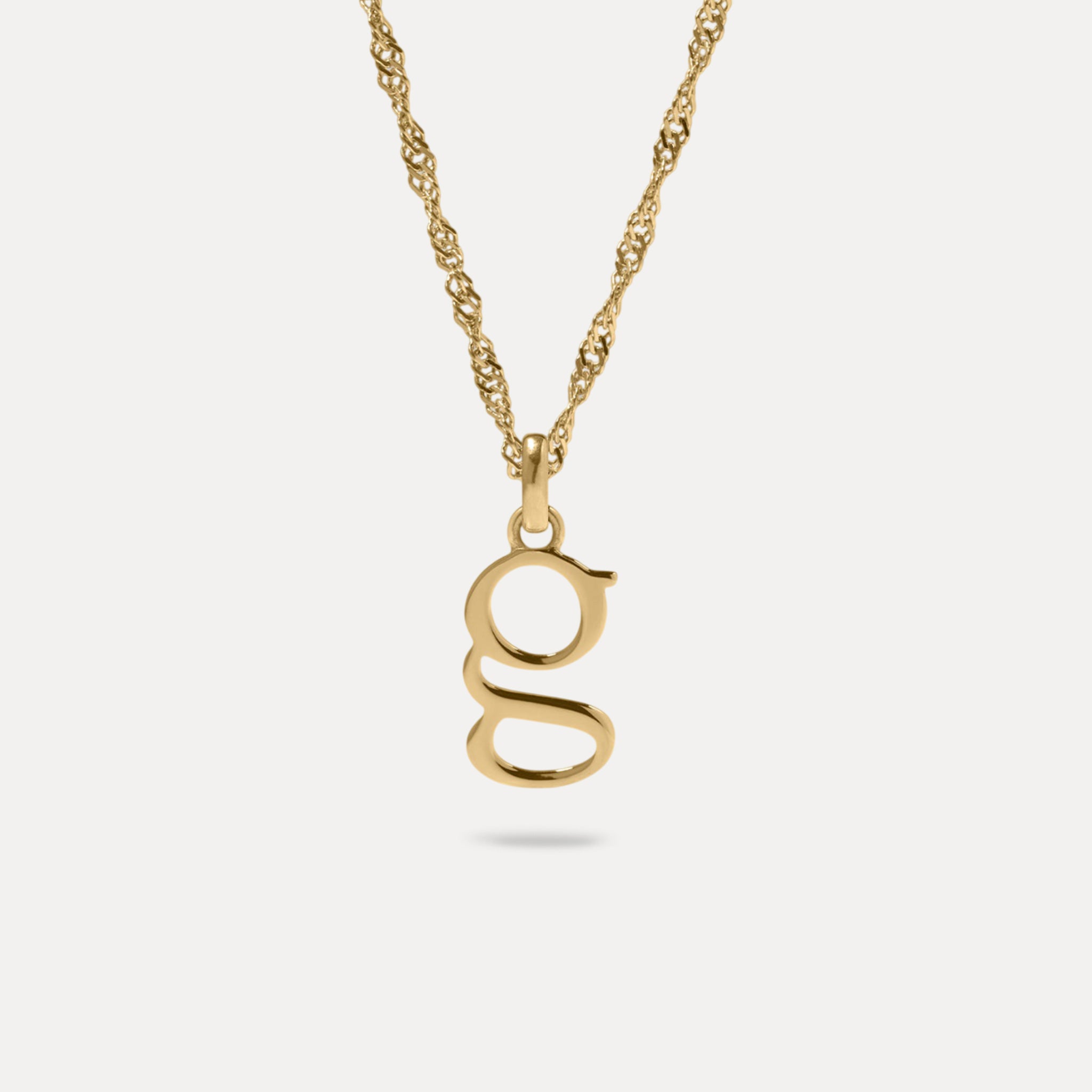 Initial mit Singapore Kette | 585 Gold