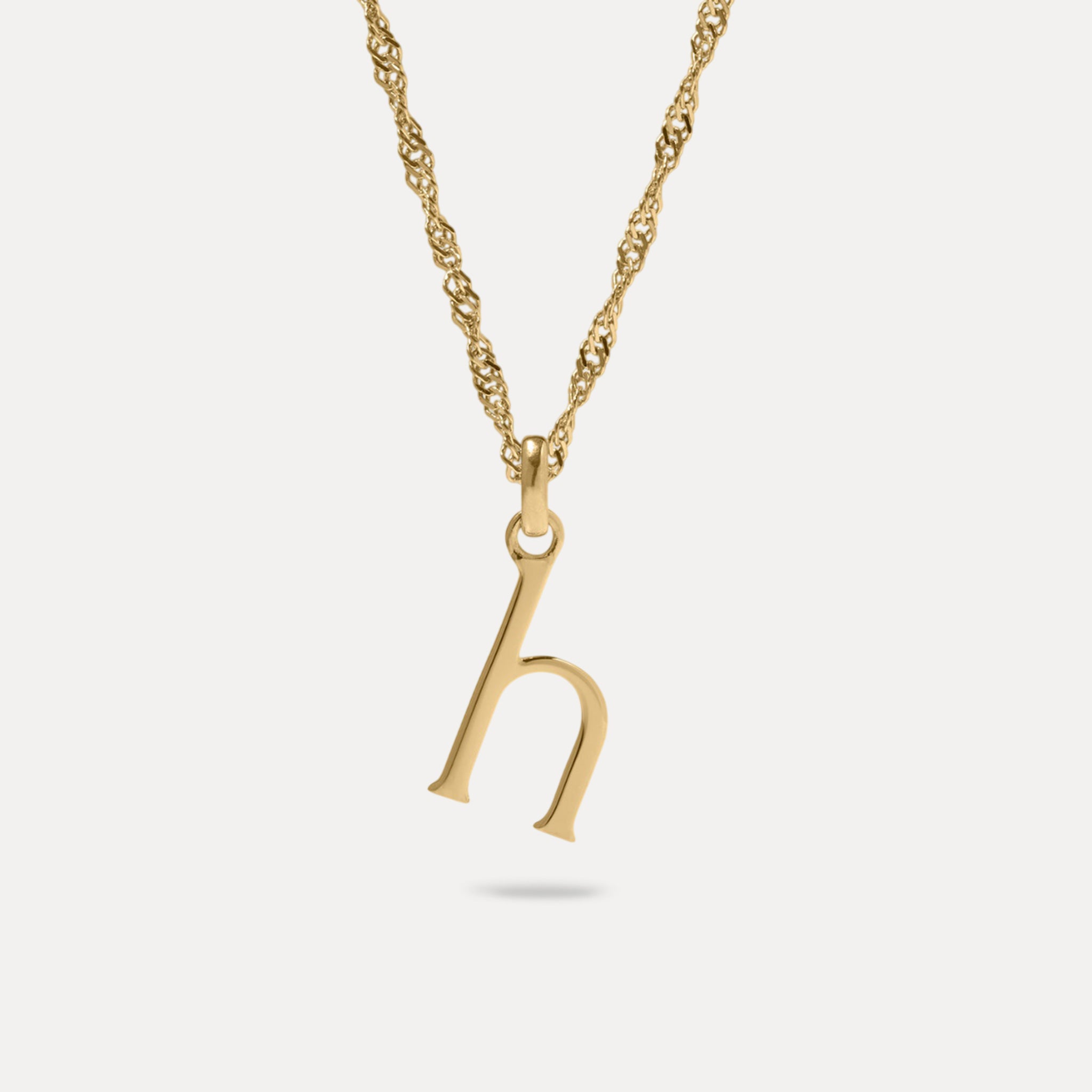 Initial mit Singapore Kette | 585 Gold