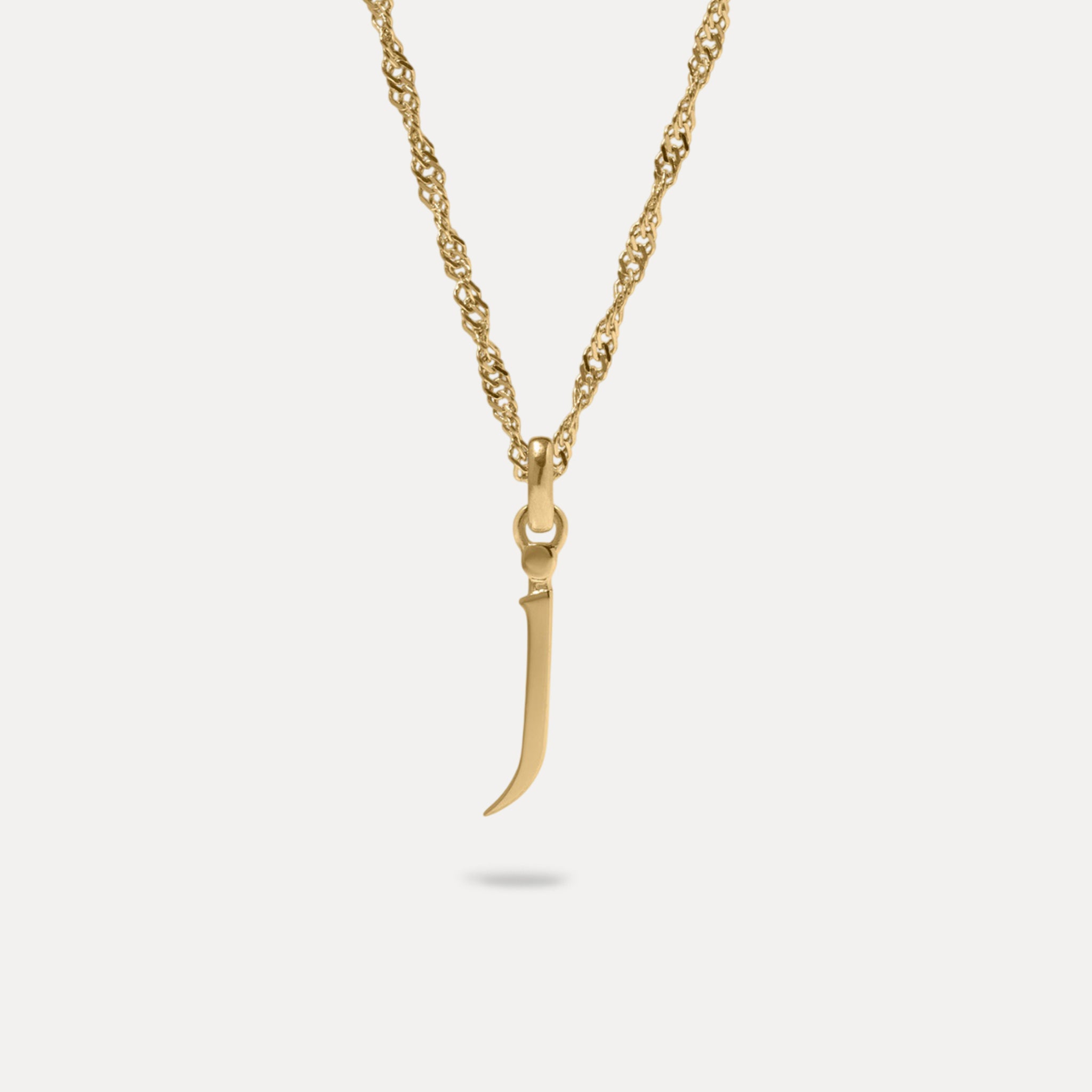 Initial mit Singapore Kette | 585 Gold