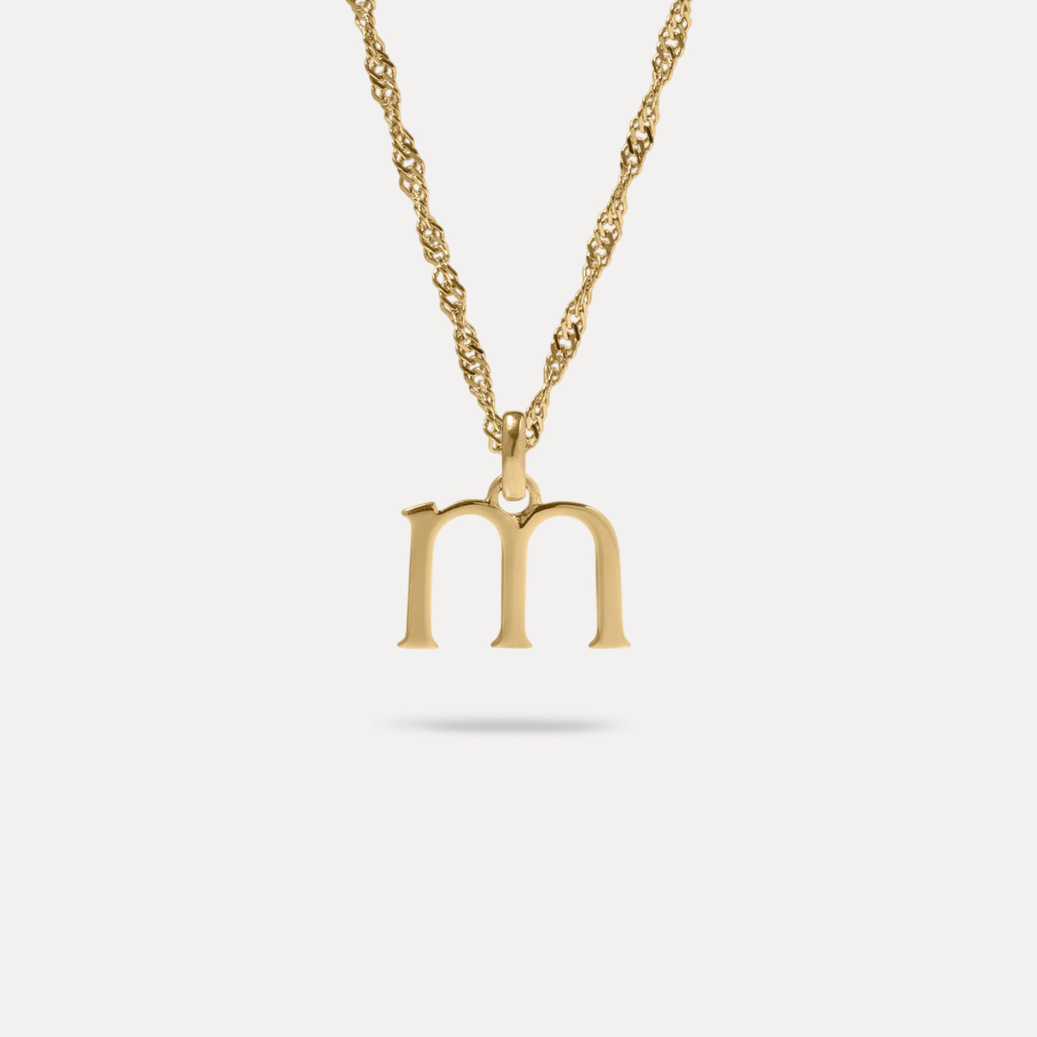 Initial mit Singapore Kette | 585 Gold