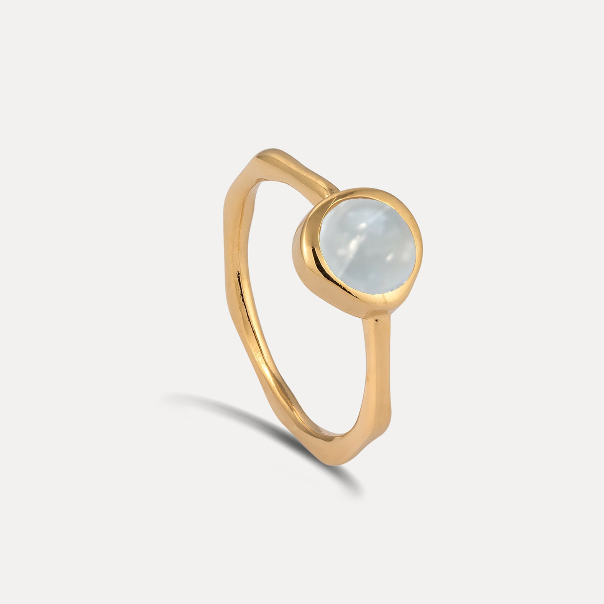Zodiac Birthstone Ring 24k Gold Vermeil - Hochglanz