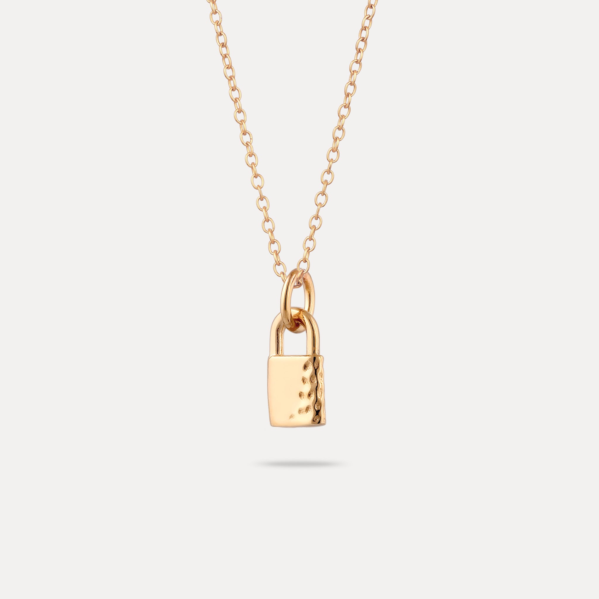 Tiny Padlock Anhänger | 585 Gold