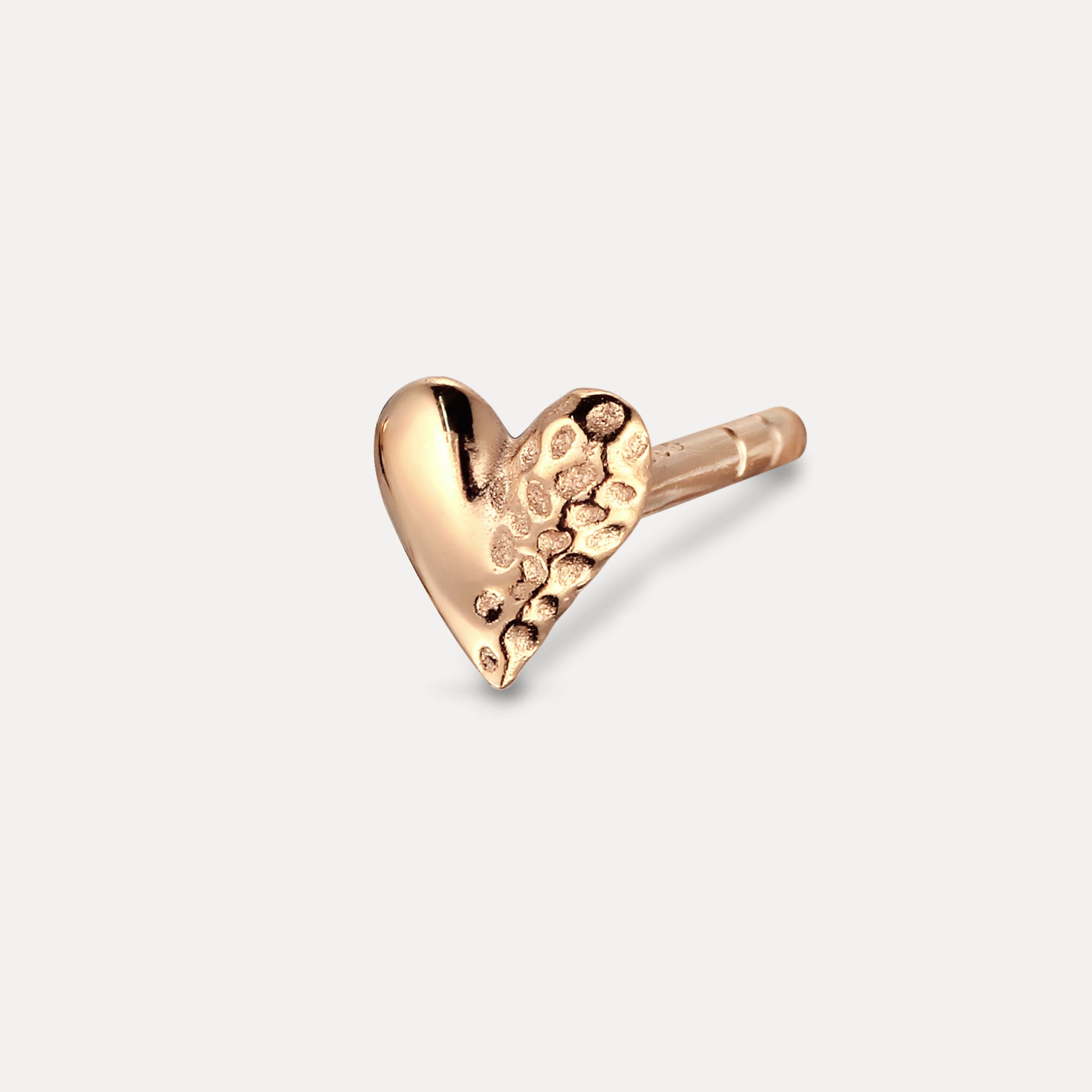 Tiny Heart Ohrstecker Ohrringe - Single | 585 Gold