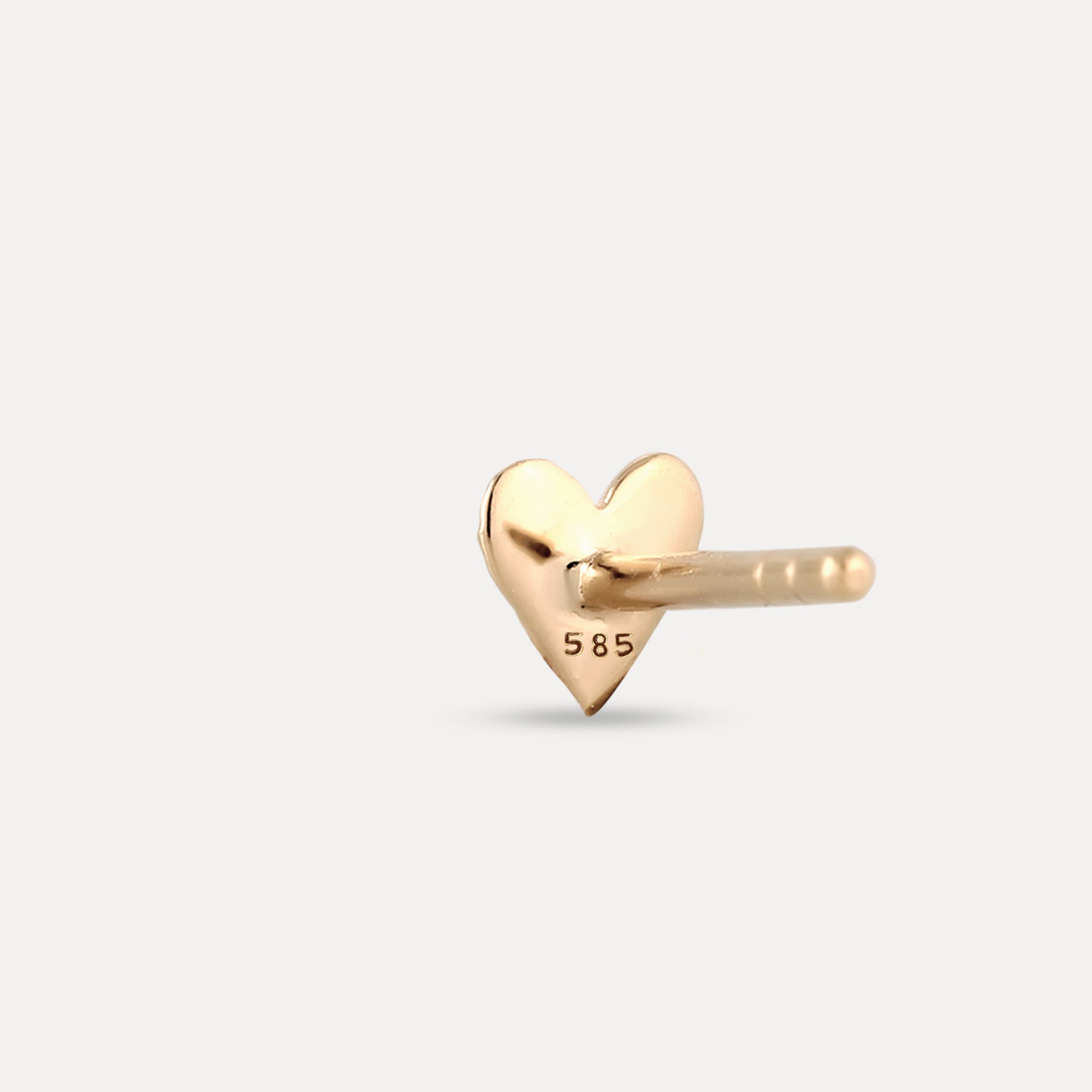 Tiny Heart Ohrstecker Ohrringe - Single | 585 Gold