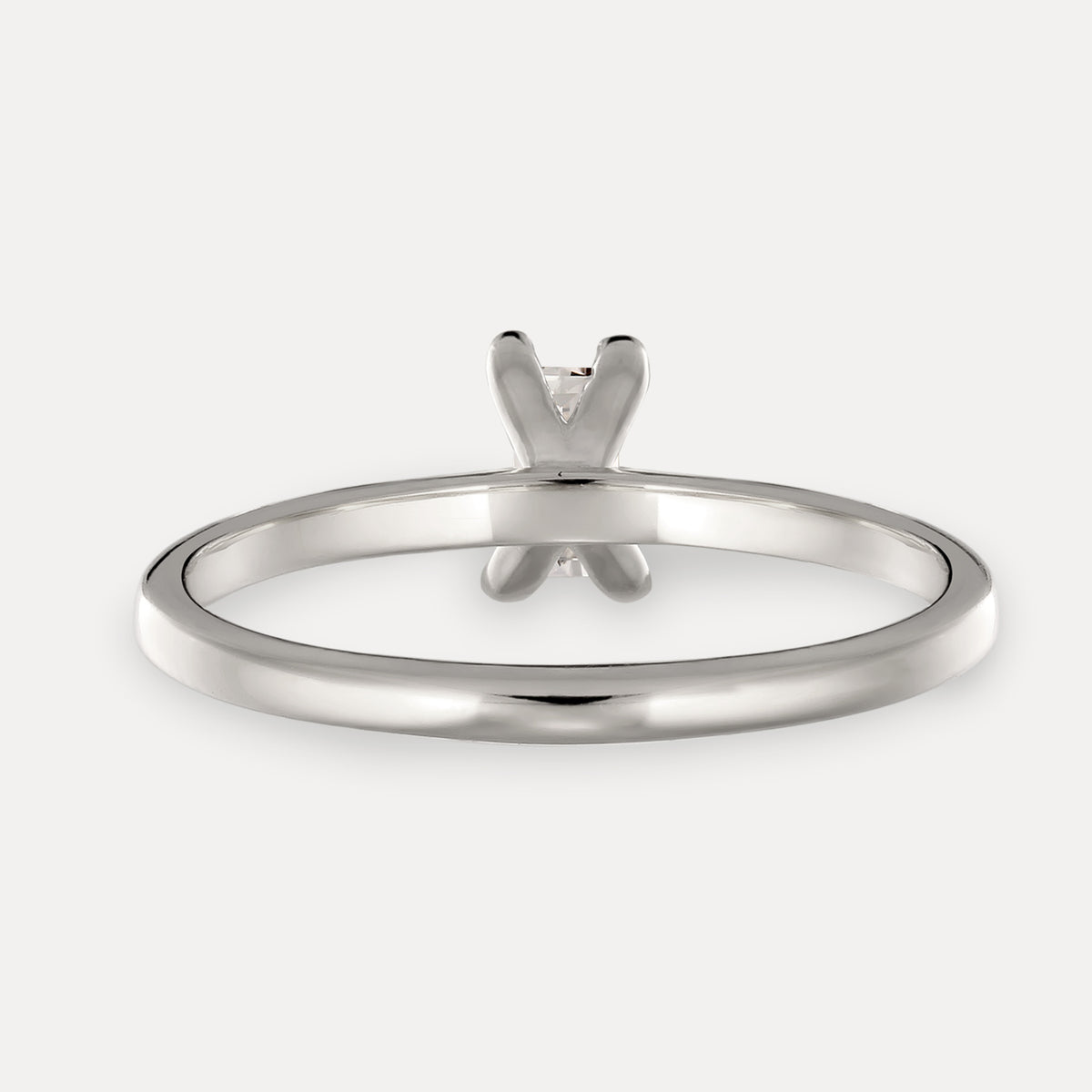 Weißer Beryll Solitär Ring - Baguette
