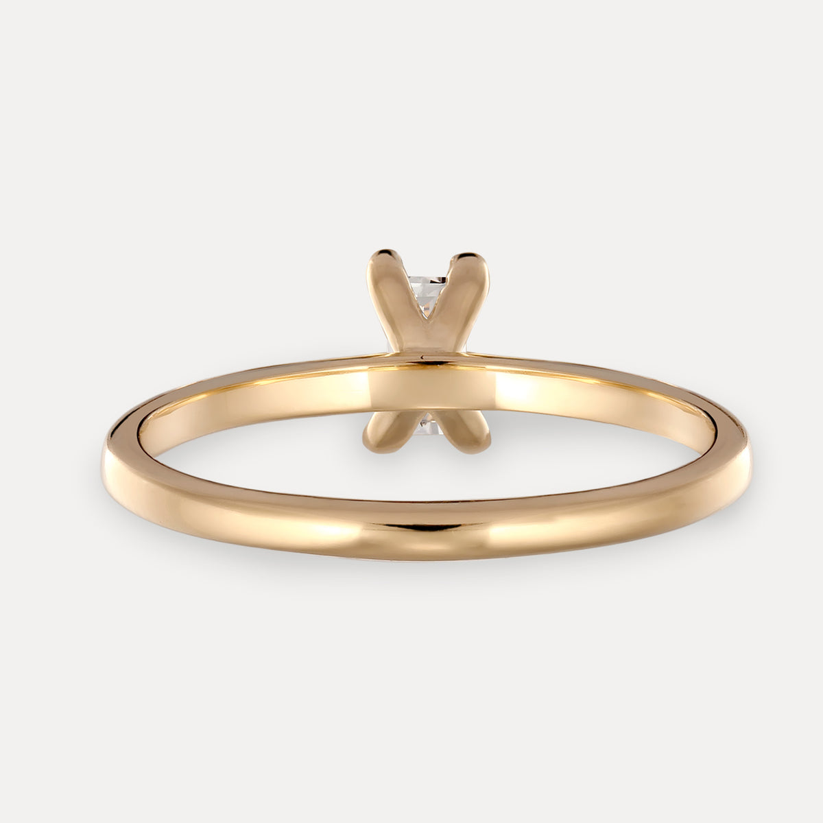 Weißer Beryll Solitär Ring - Baguette
