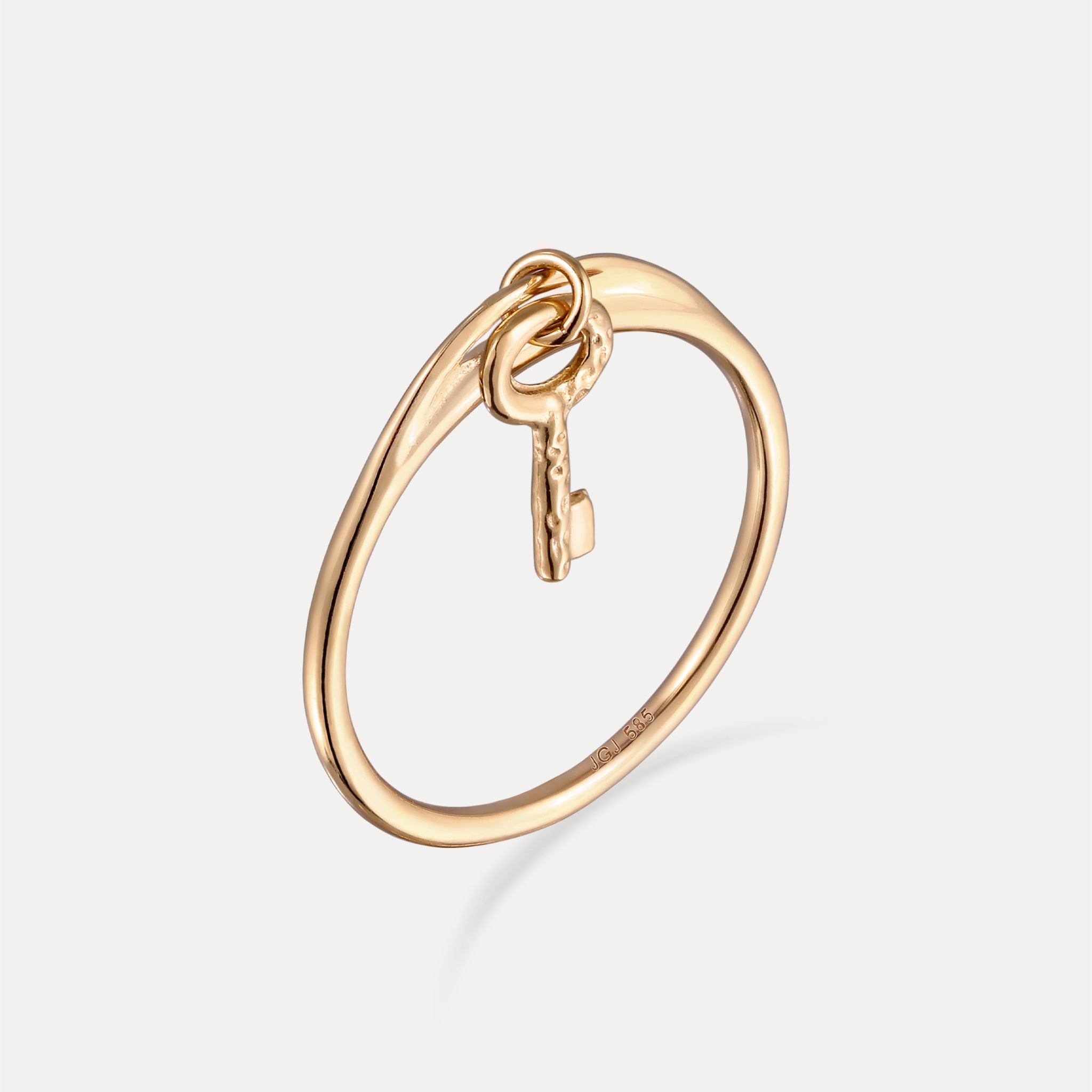 Tiny Key Ring | 585 Gold